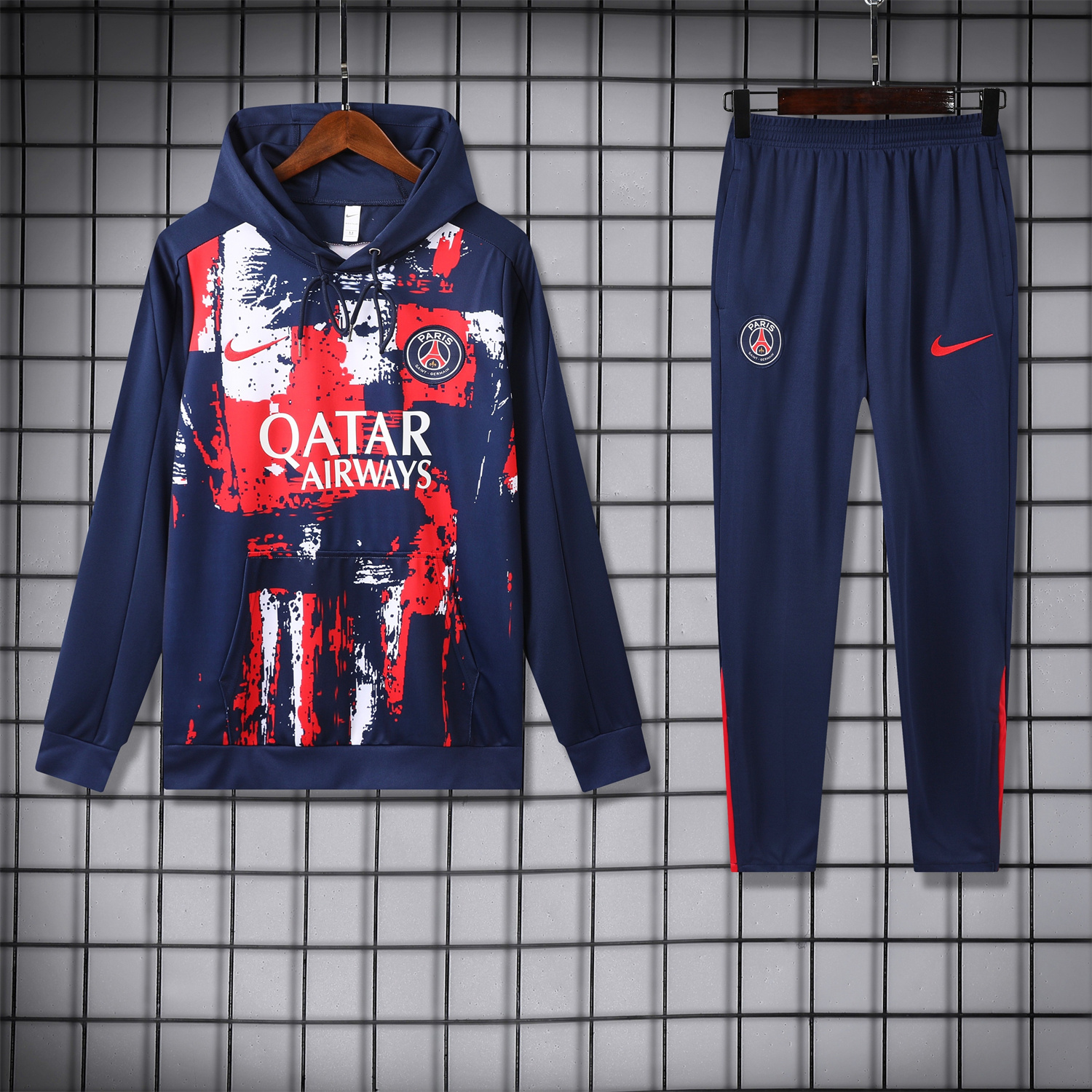 Paris Saint-Germain PSG 24-25 Training Hoodie Set - Royal Blue Hoodie and Pants - ManixJersey