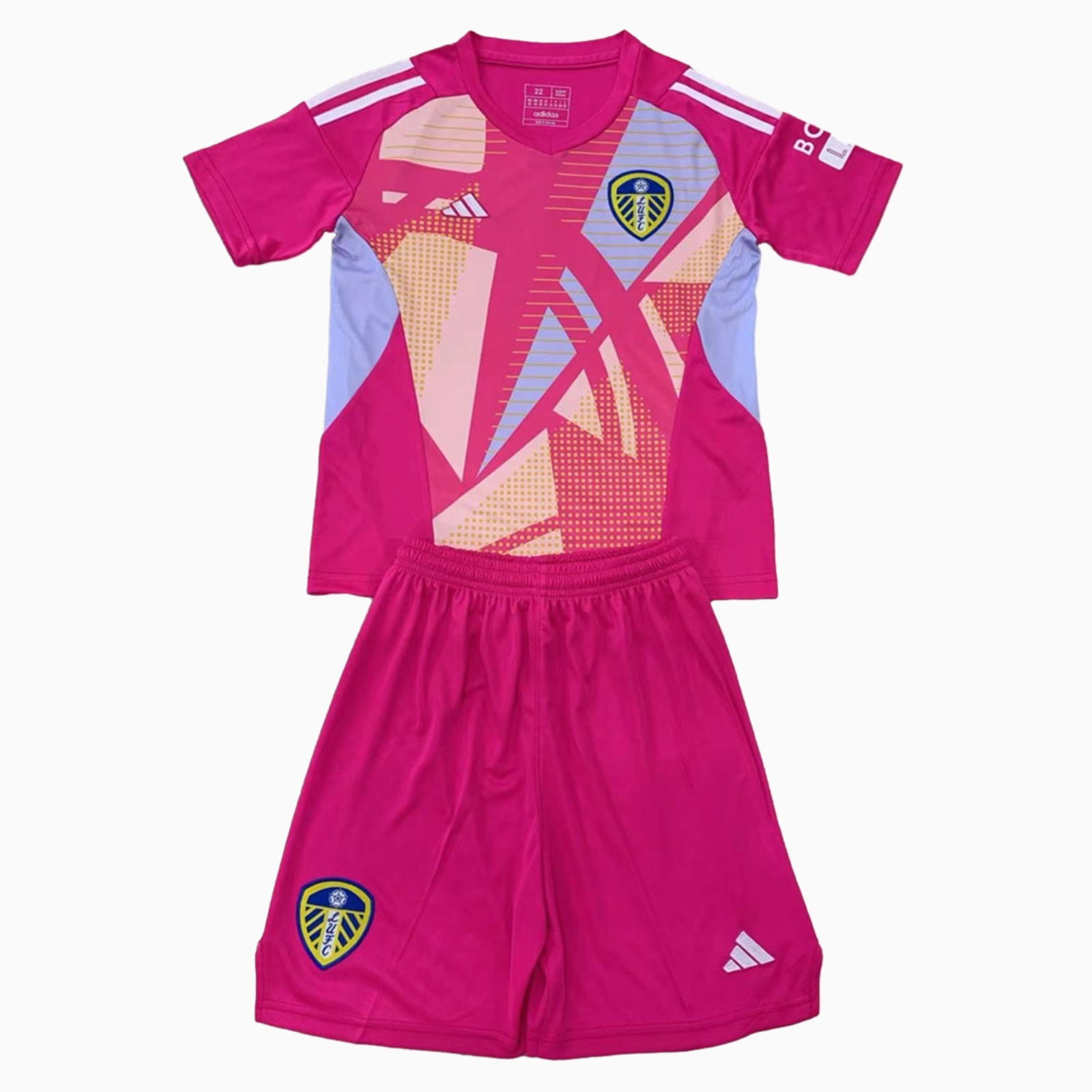 Leeds United 24-25 Pink Goalkeeper Kids Kit - ManixJersey