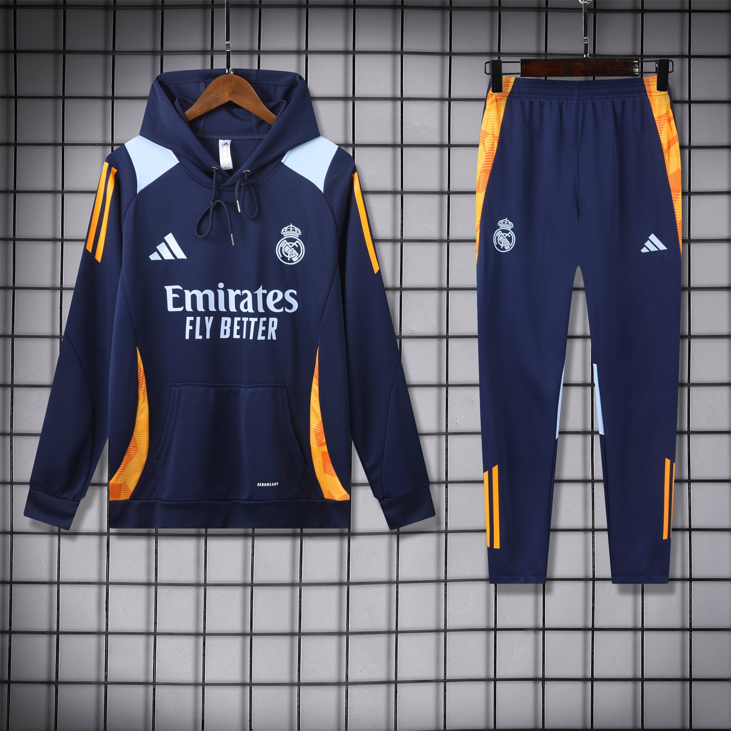 Real Madrid 24-25 Training Hoodie Set - Royal Blue Hoodie and Pants - ManixJersey