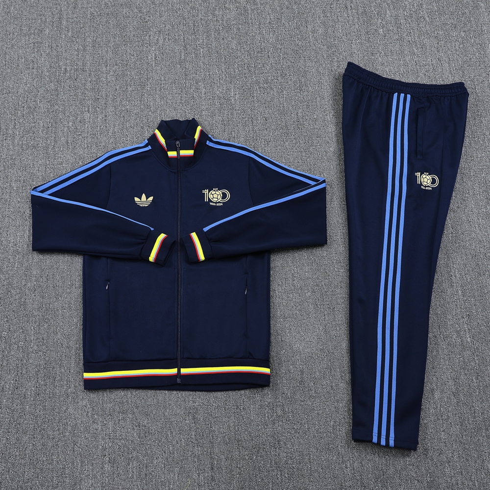Colombia 2024 100th Anniversary 24-25 Jacket Training Tracksuit - Deep Blue - ManixJersey