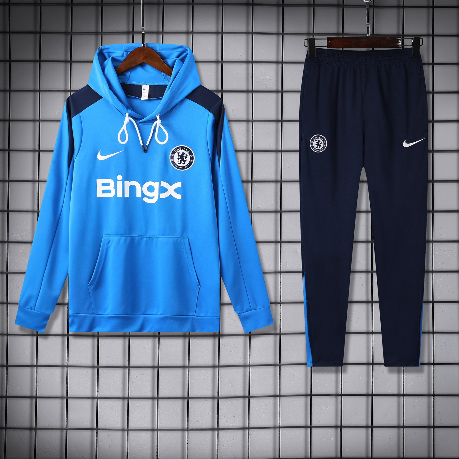 C.H.E.L.S.E.A 24-25 Training Hoodie Set - Blue Hoodie and Deep Blue Pants - ManixJersey