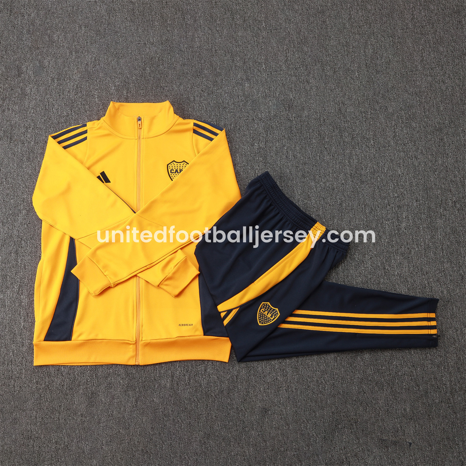 Boca Juniors 24-25 Jacket Training Tracksuit - Yellow Top and Pants - ManixJersey
