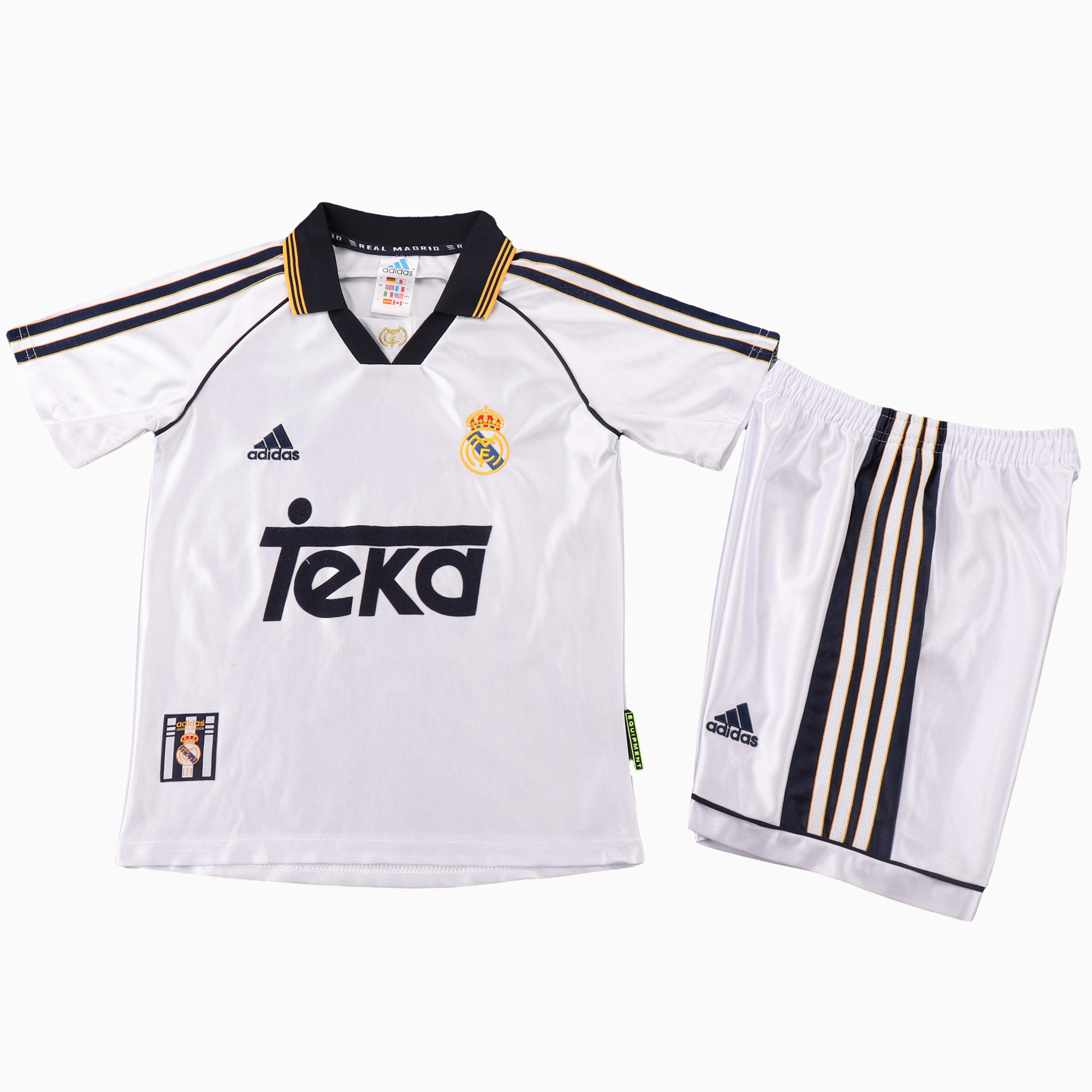 Retro Real Madrid 1998-00 Home Kids Kit - ManixJersey