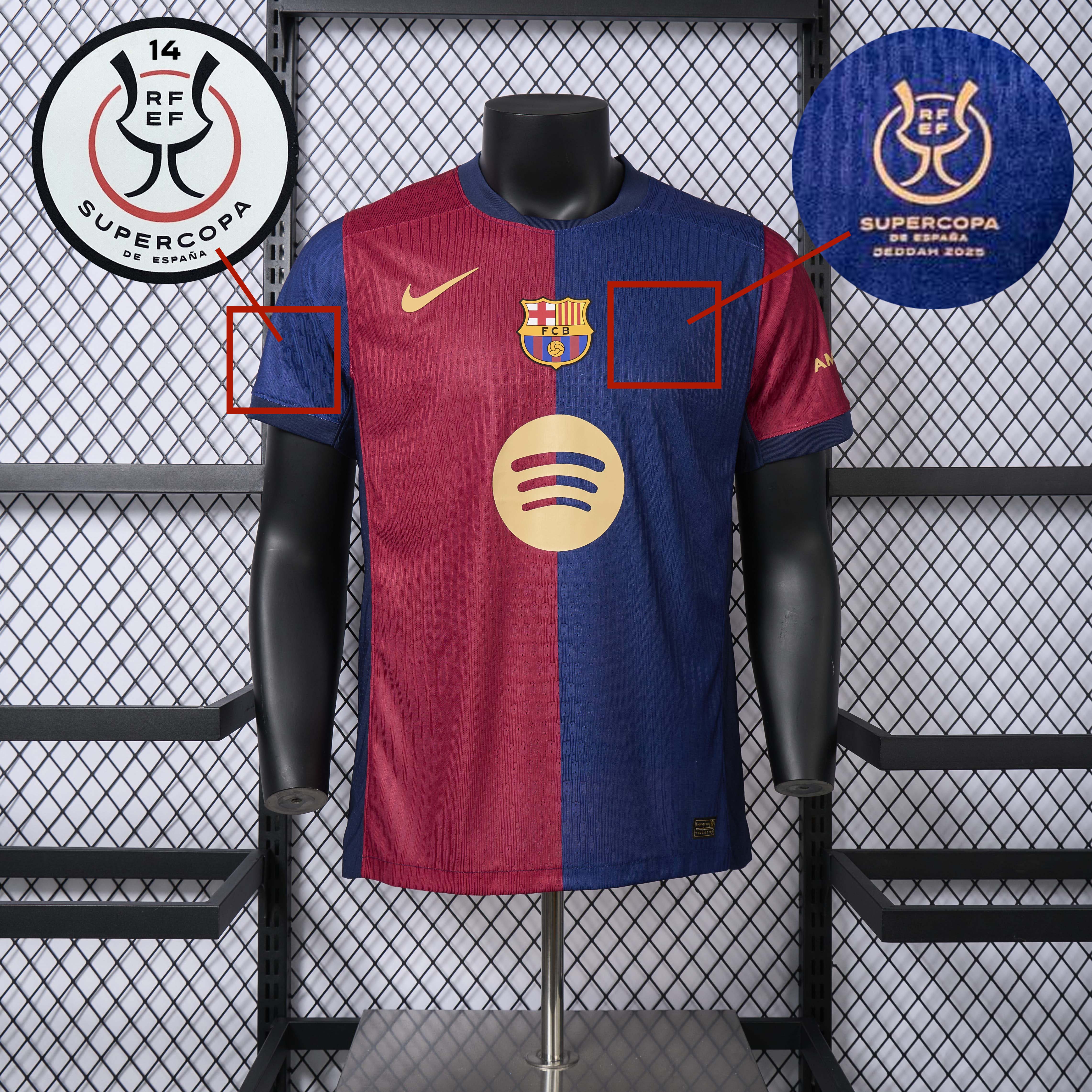 B.A.R.S.A 24-25 Supercopa Jersey with Big Logo - Player Version - ManixJersey