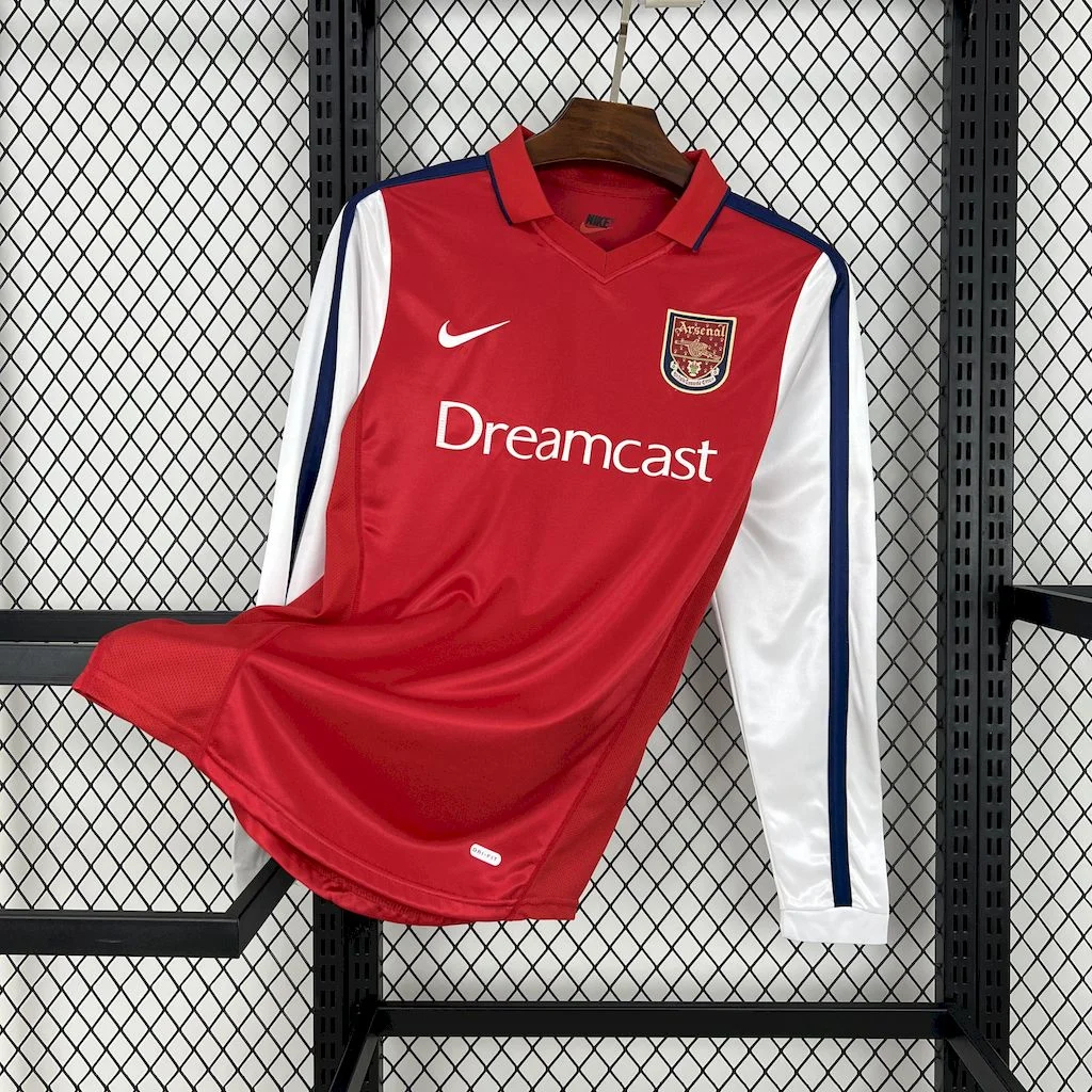 Retro Arsenal 2001-02 Home Long Sleeves Jersey - ManixJersey