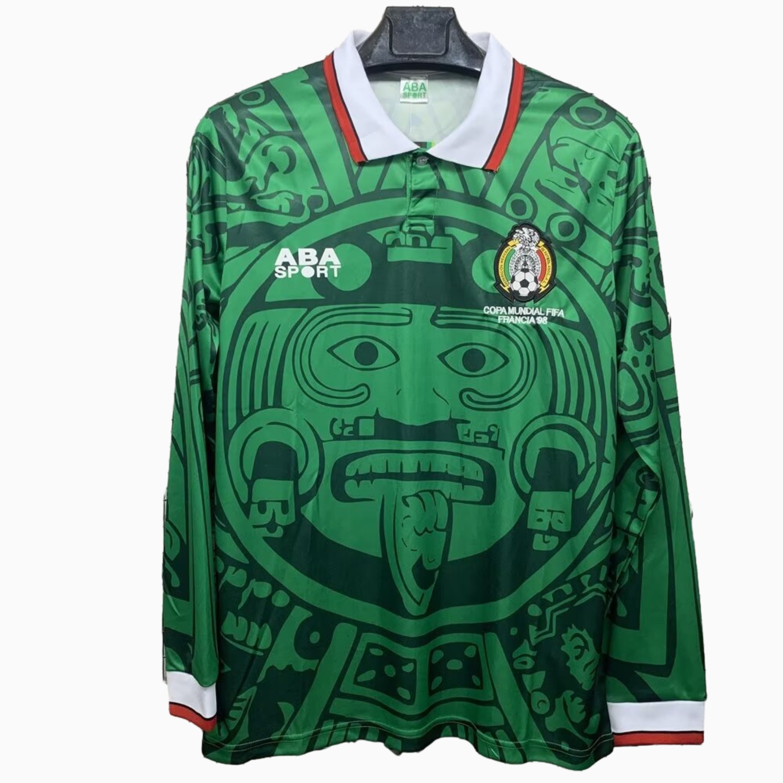 Retro Mexico 1998 Home Long Sleeves Jersey - ManixJersey