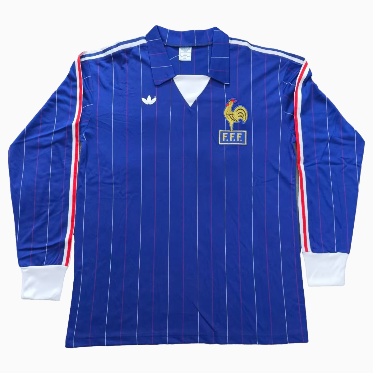 Retro France 1982 Home Long Sleeves Jersey - ManixJersey