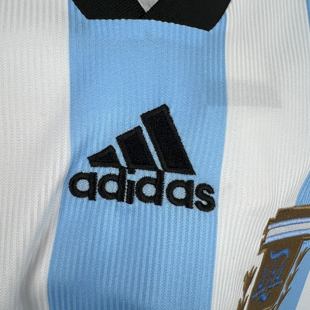 Retro Argentina 1998 Home Long Sleeves Jersey - ManixJersey