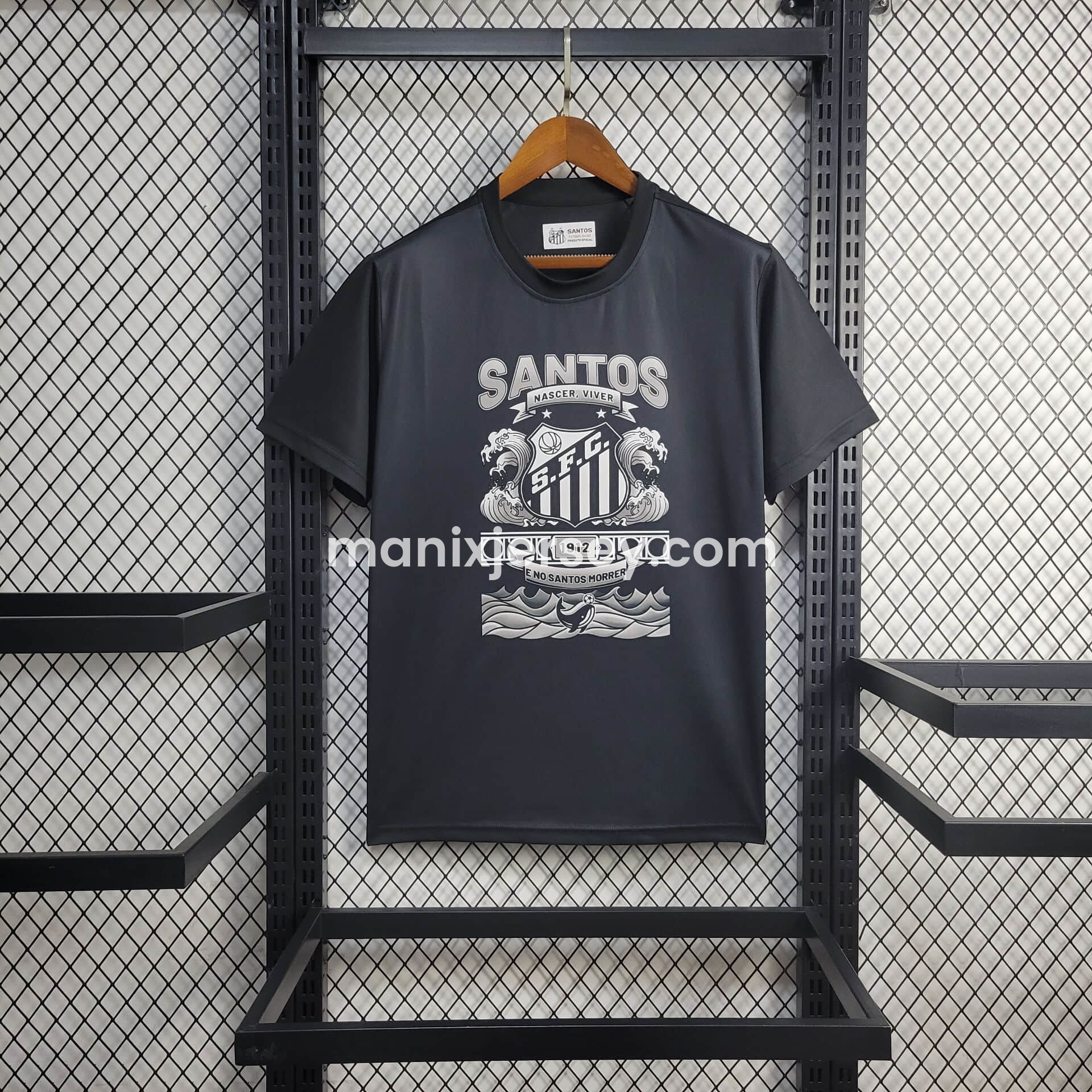 Santos 24-25 Black Special Edition T-shirts - ManixJersey