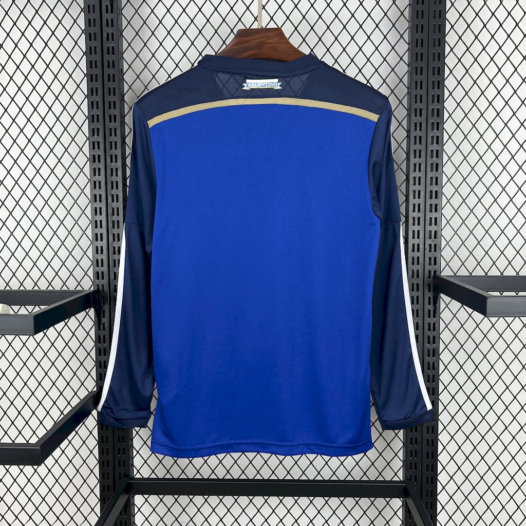 Retro Argentina 2014 Away Long Sleeves Jersey - ManixJersey