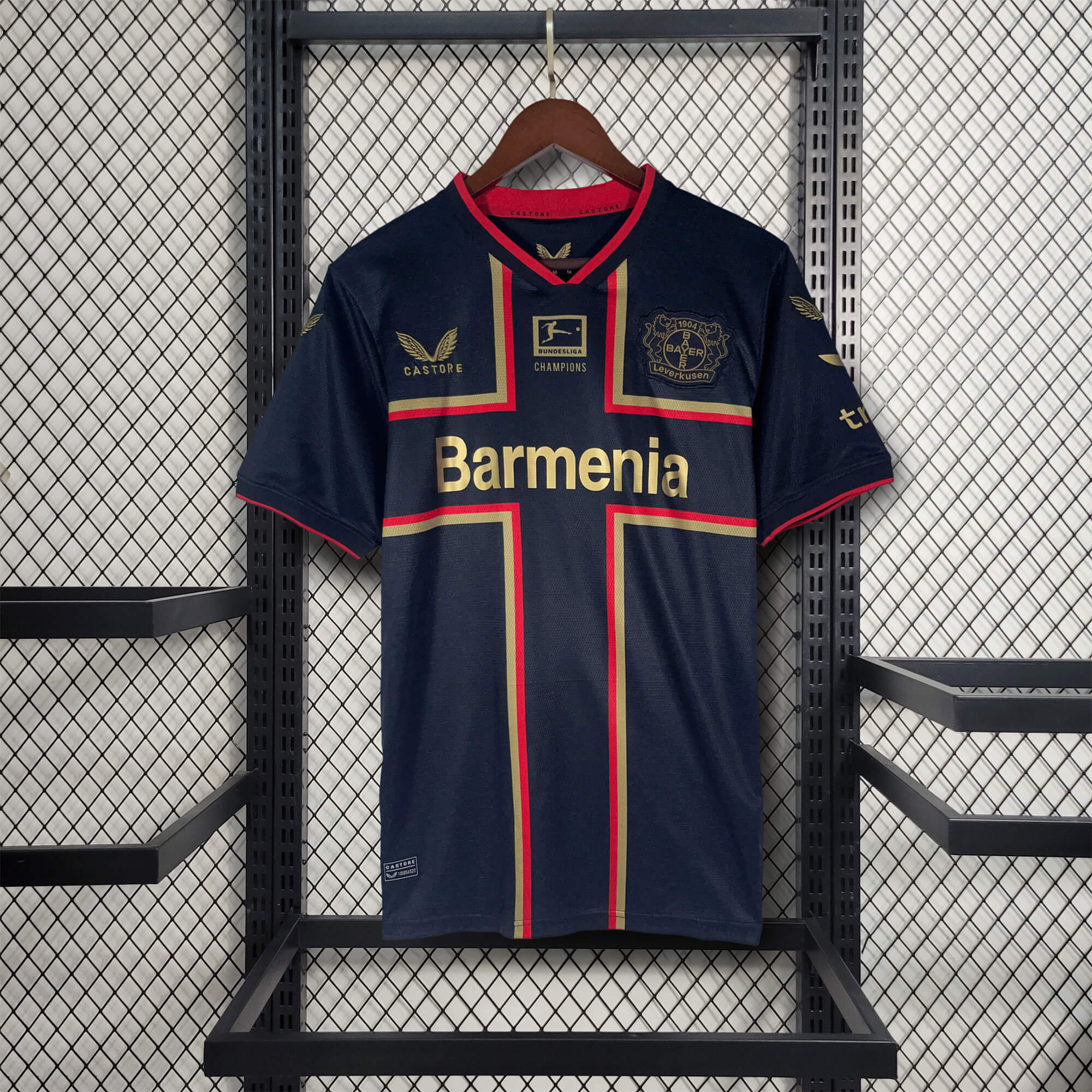 Bayer 04 Leverkusen 23-24 Black & Gold Champion Edition Jersey - Fans Version - ManixJersey