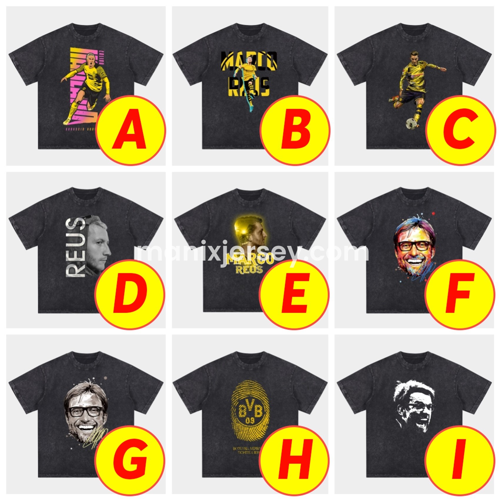 Dortmund Oversized Washed T-Shirt - ManixJersey