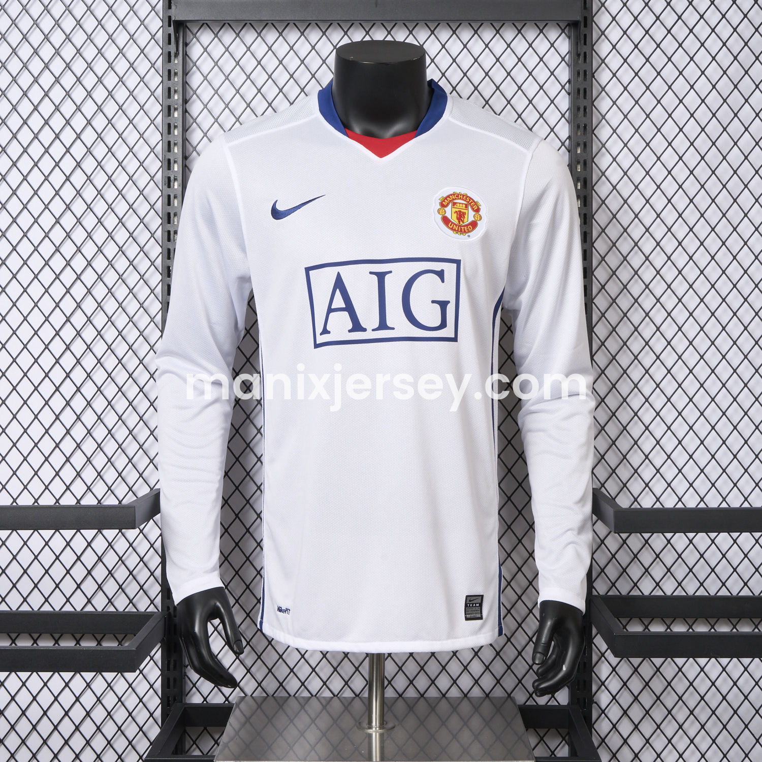 Manchester United Retro 2008-09 Home Long Sleeve Jersey - Player Version - ManixJersey