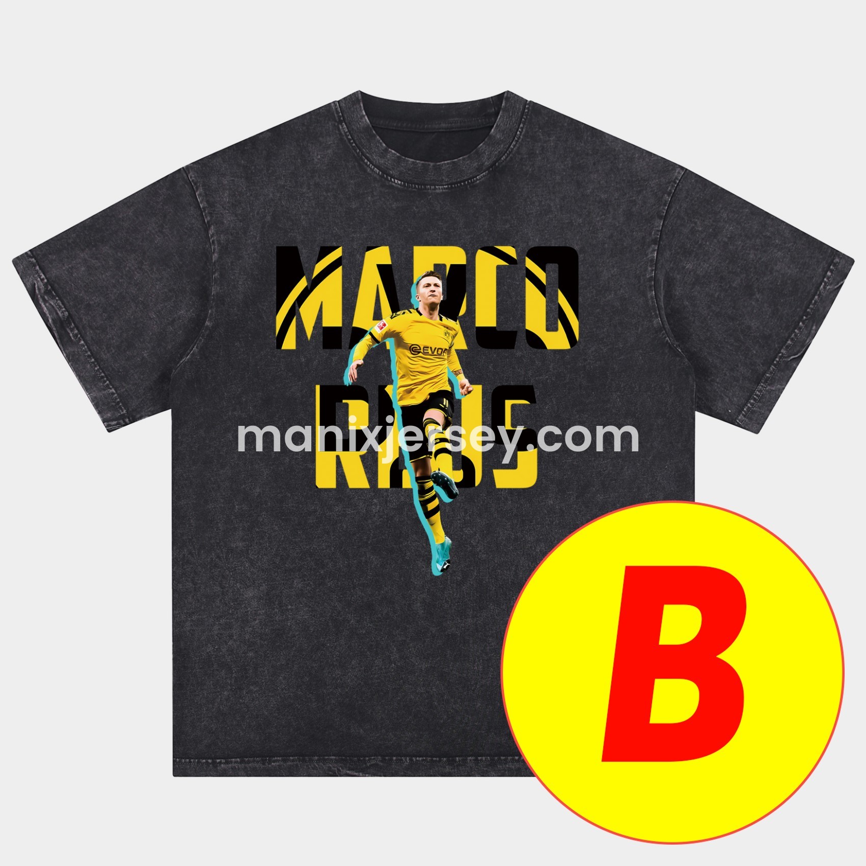 Dortmund Oversized Washed T-Shirt - ManixJersey