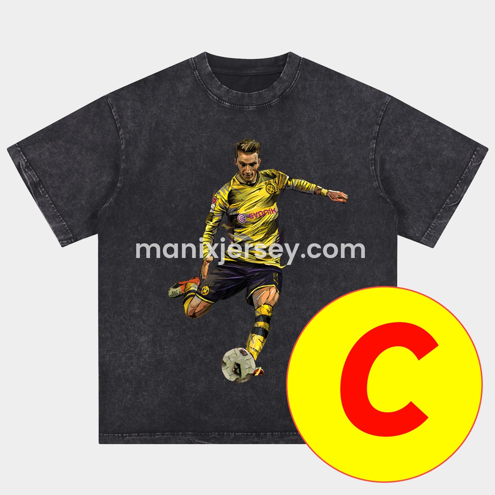 Dortmund Oversized Washed T-Shirt - ManixJersey