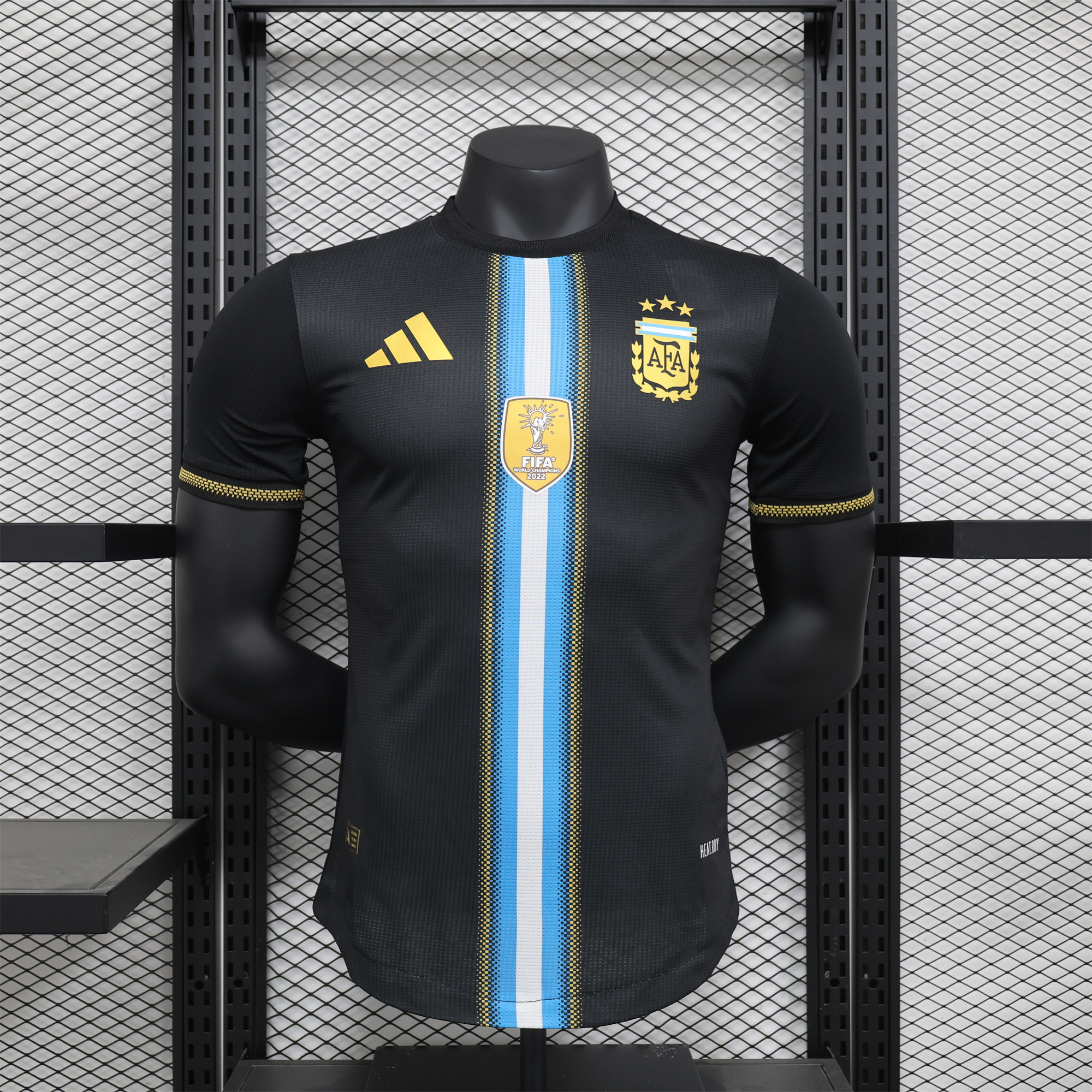 Argentina 24-25 World Cup 2022 Champions Memorial Black Jersey - Player Version - ManixJersey