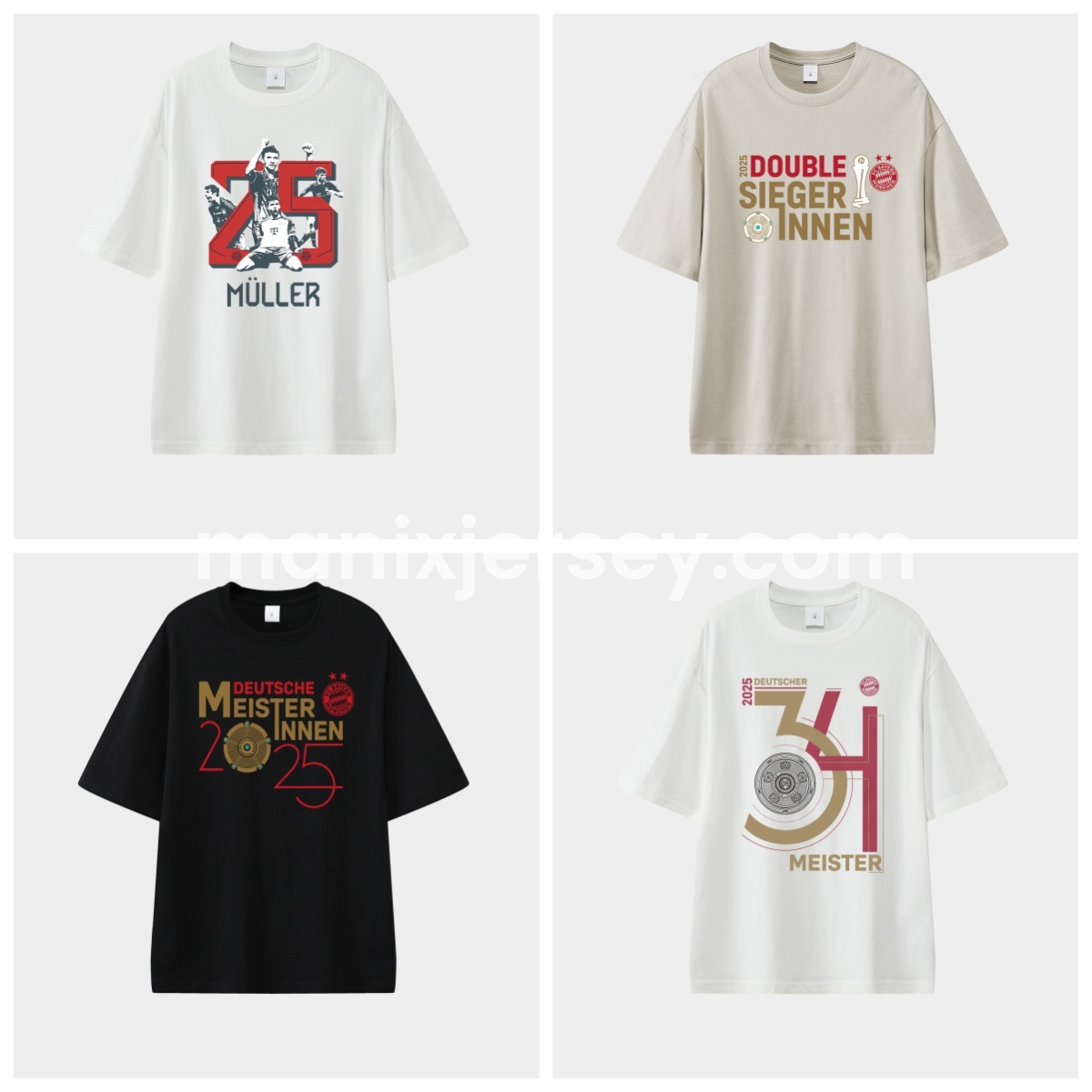 Bayern Munich Bundesliga Champions Deutscher Meister 2025 Unisex Pure Cotton T-shirt - ManixJersey