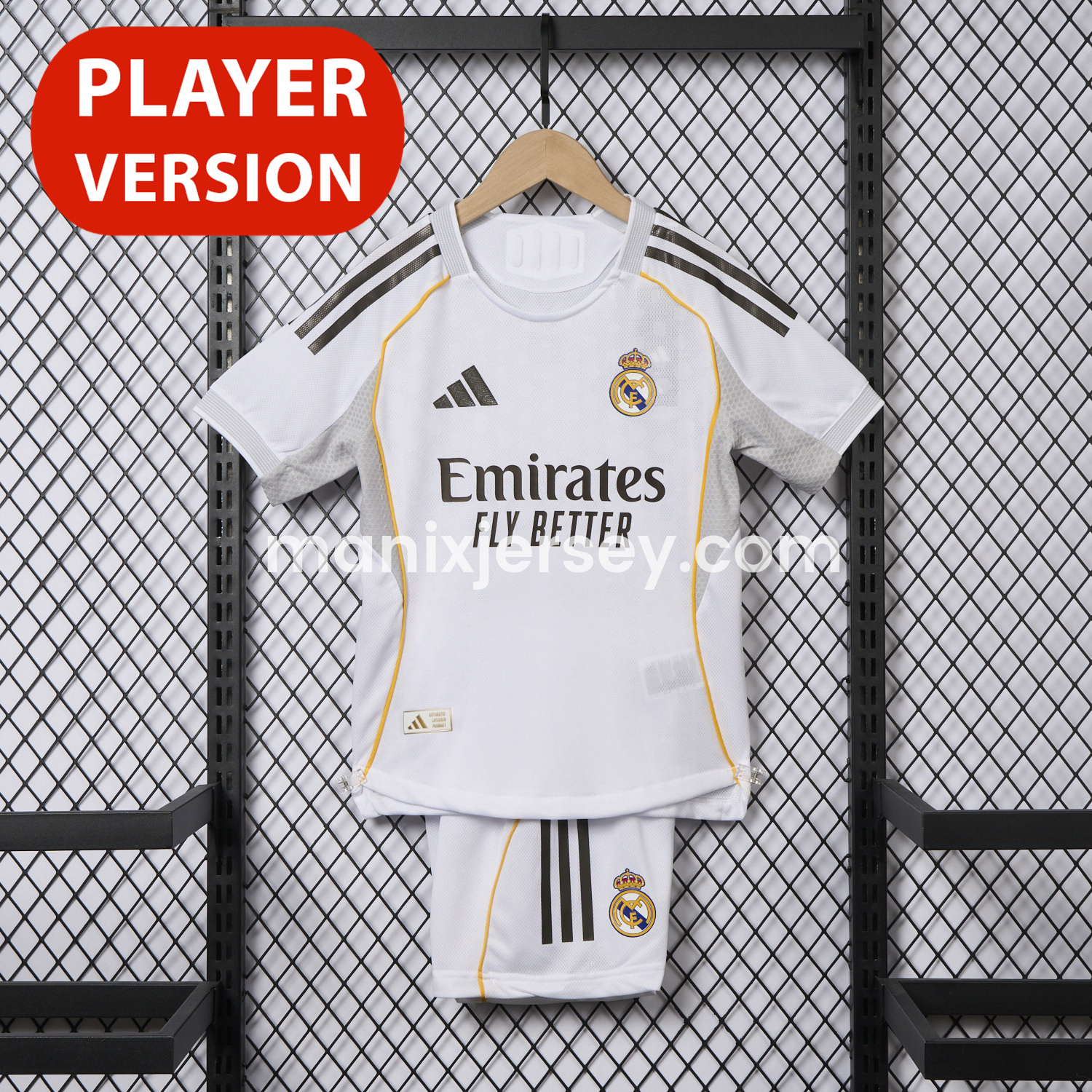 Real Madrid 25-26 Home Kids Kit - Player Version - ManixJersey