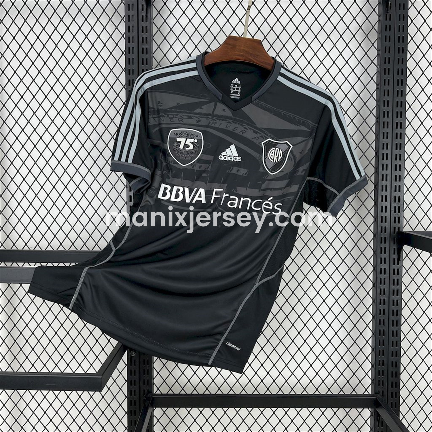 Retro River Plate 2013-14 70th Anniversary Black Jersey - ManixJersey