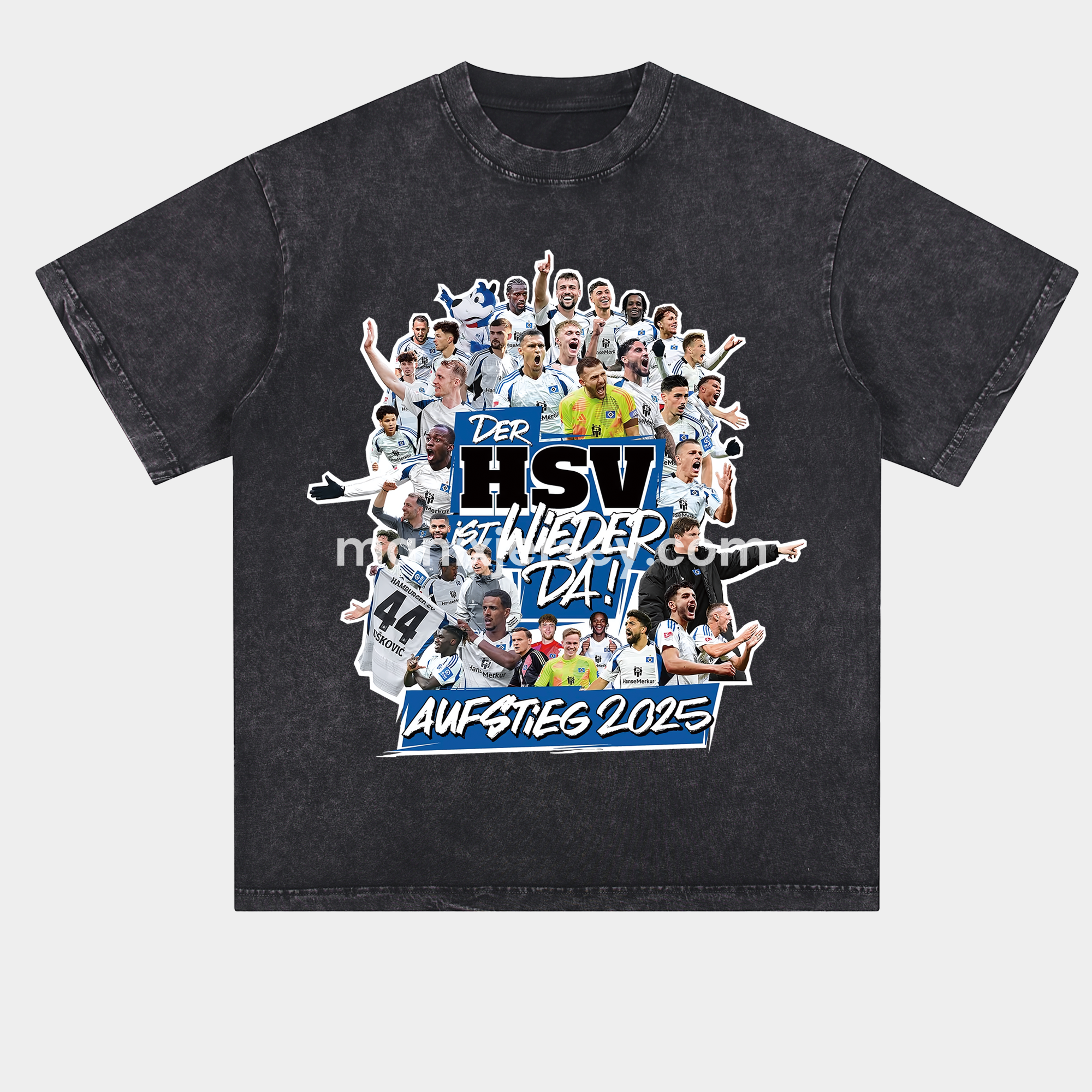 Hamburger SV DER HSV IST WIEDER DA AUFSTIEG 2025 Oversized Washed T-Shirt - ManixJersey