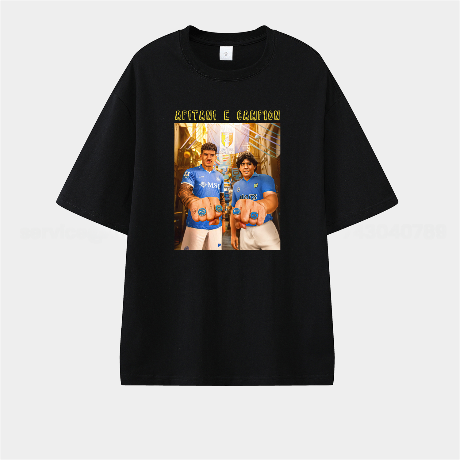 Napoli Apitani E Campion 2025 Unisex Pure Cotton T-shirt - ManixJersey