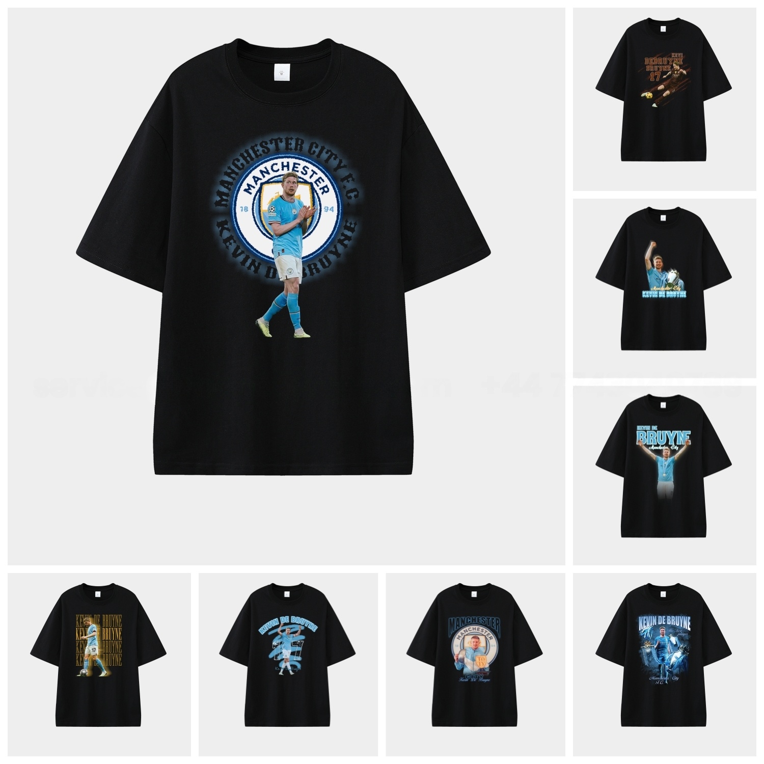 Manchester City Kevin De Bruyne Career Memory Fragments Unisex Pure Cotton T-shirt - ManixJersey