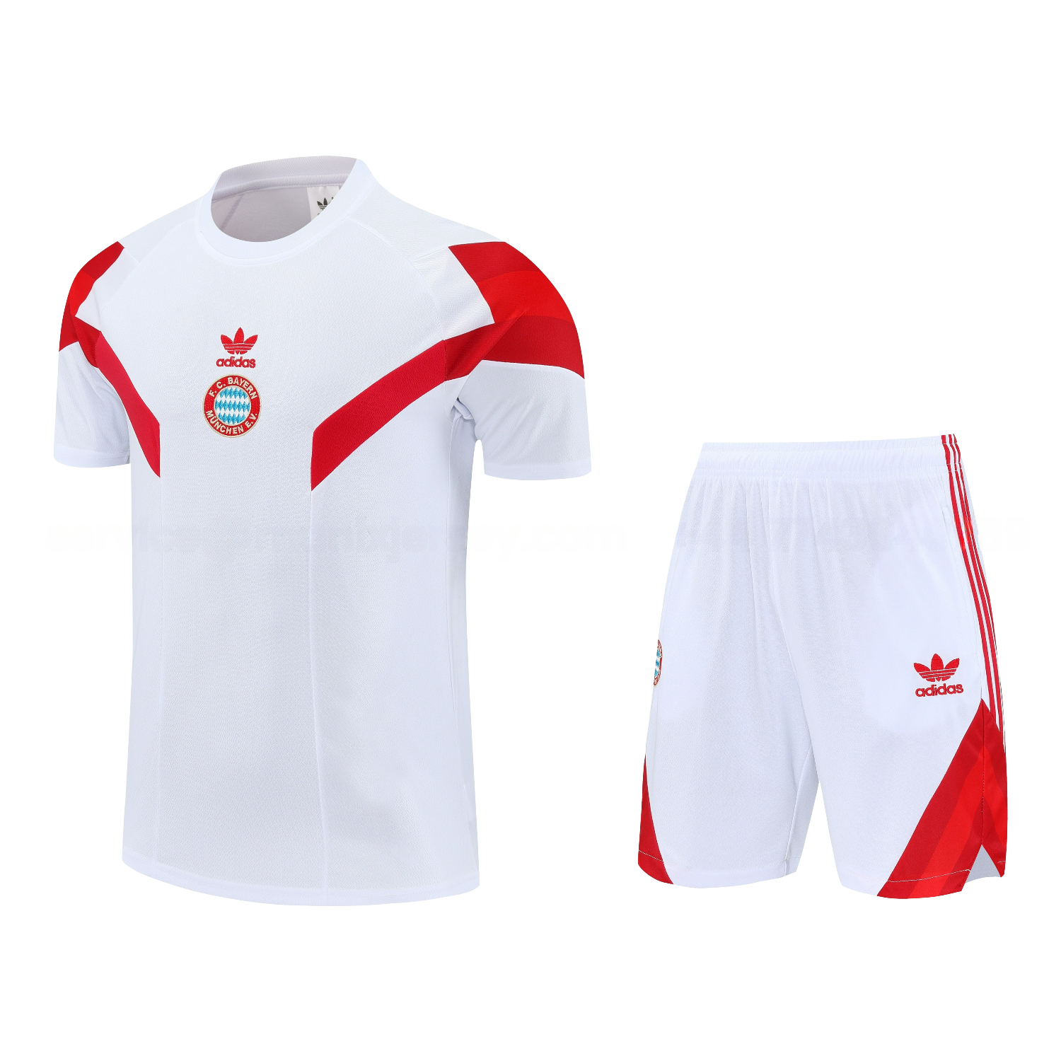 Bayern Munich 25-26 Short-Sleeve Training Set - White Top & white Shorts - ManixJersey