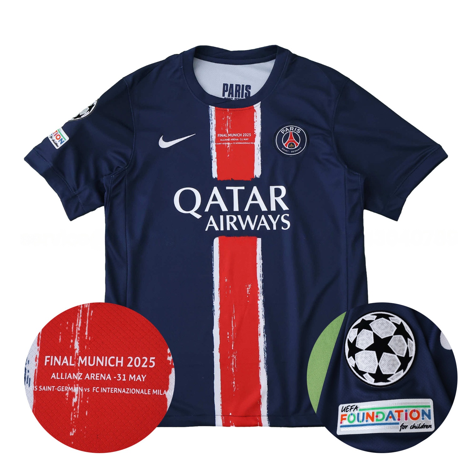 Paris Saint-Germain PSG 24-25 Home Champions League Final Home Jersey - Fans Version - ManixJersey
