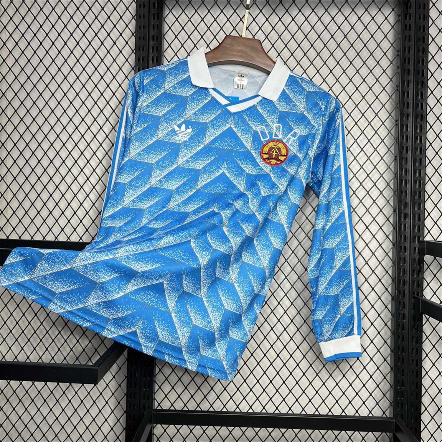 Retro East Germany 1988 Away Long Sleeves Jersey - ManixJersey