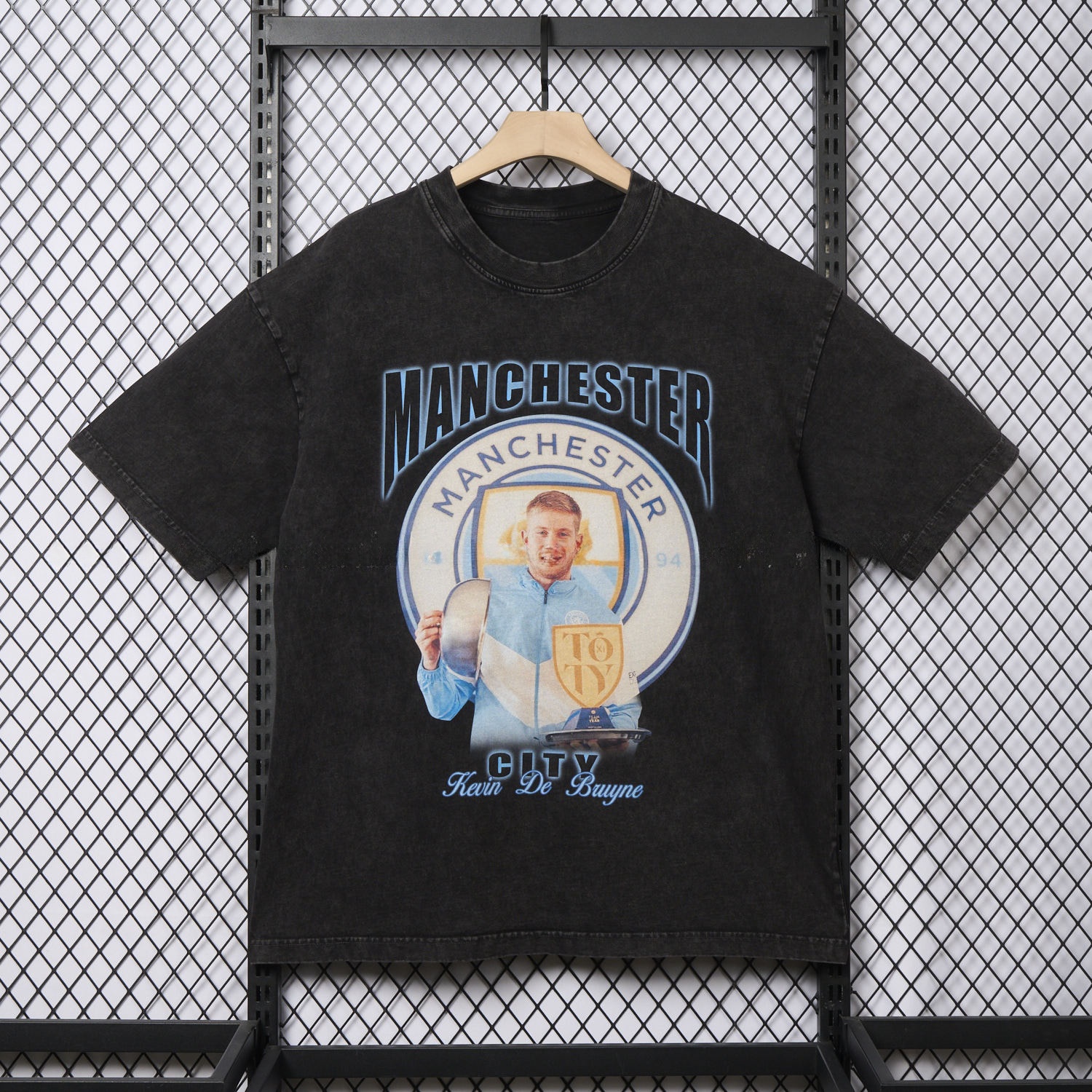 Manchester City Kevin De Bruyne Cooker Oversized Washed T-Shirt - ManixJersey