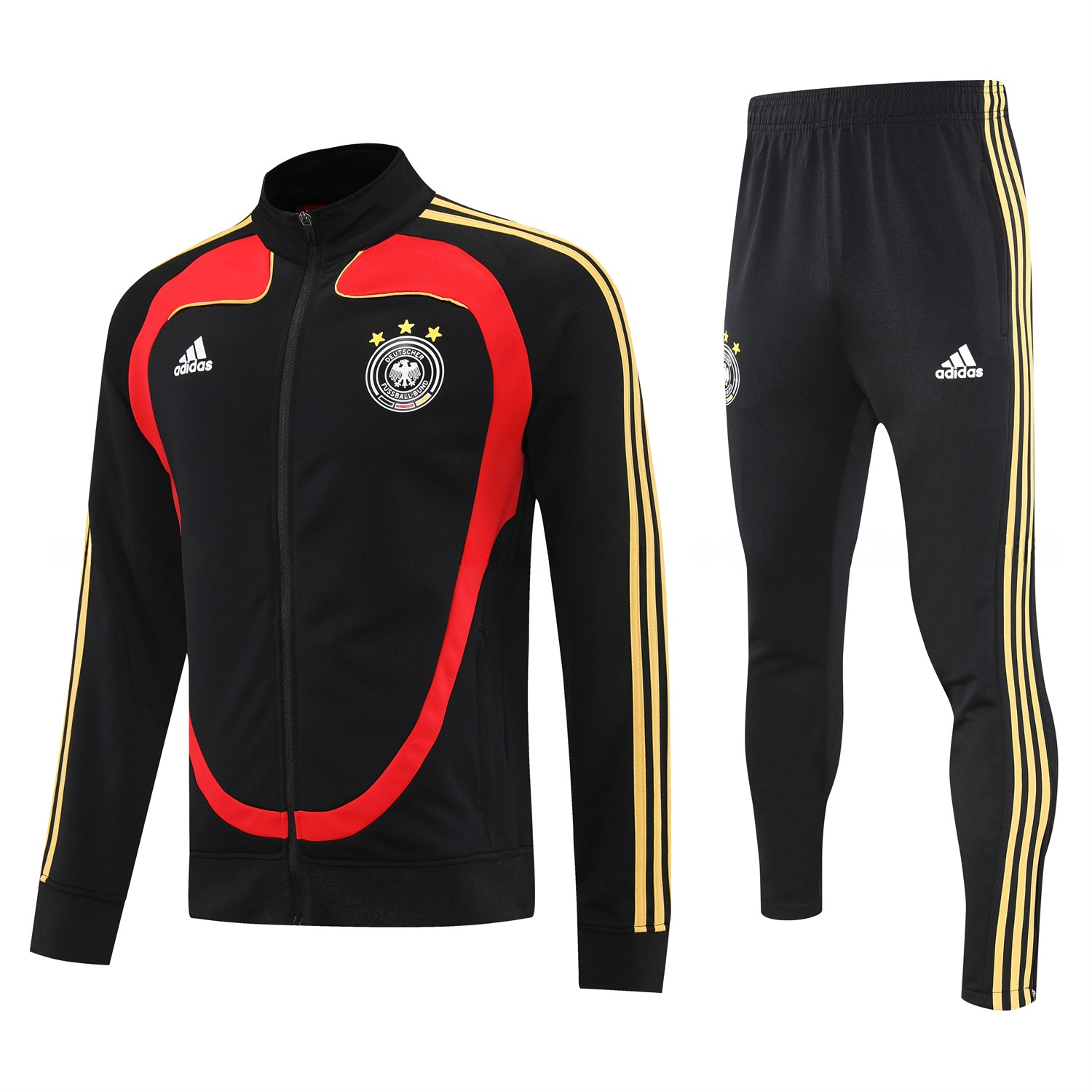 Germany 25-26 Jacket Training Tracksuit - Black Jackets & Black Pants - ManixJersey