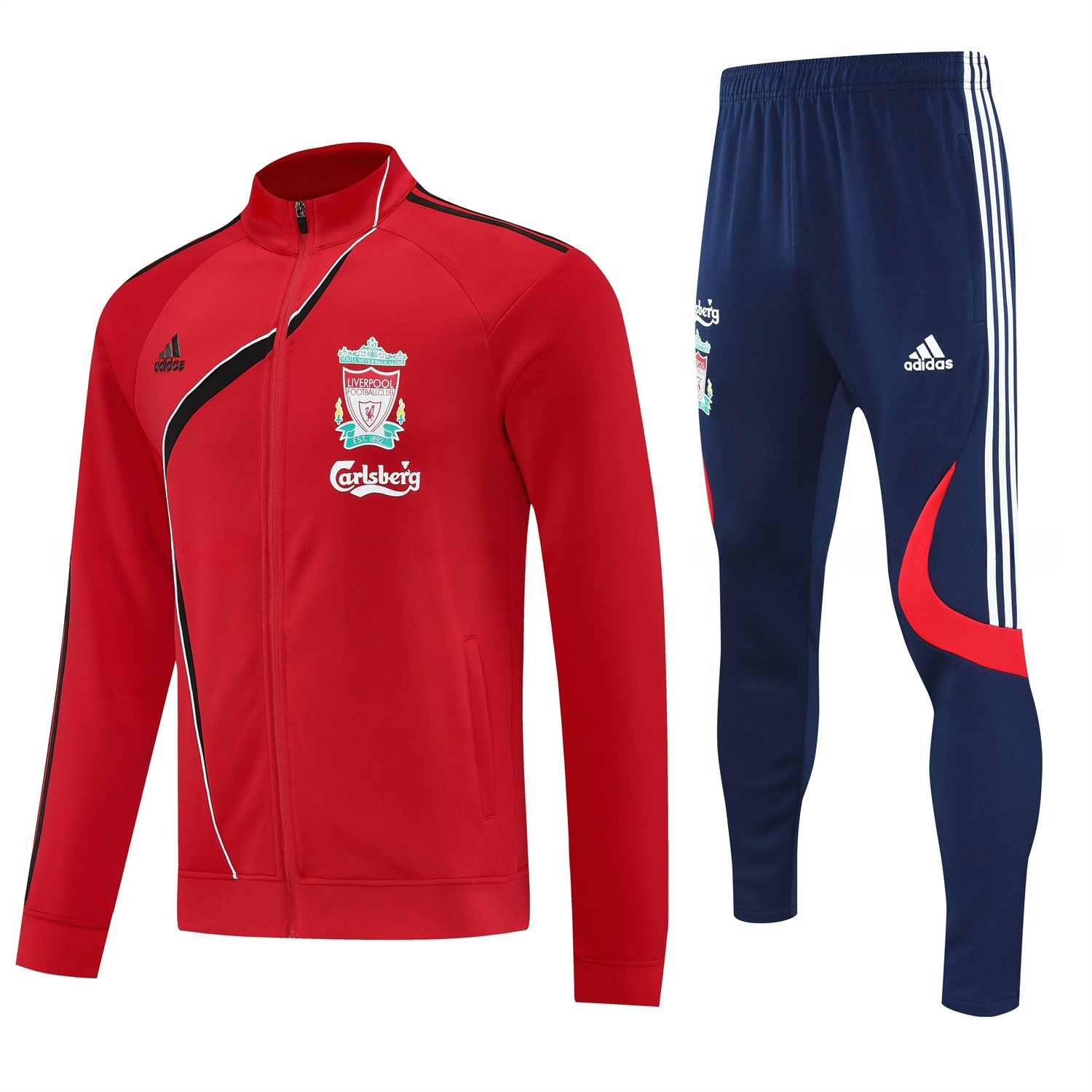Liver.pool 25-26 Jacket Training Tracksuit - Red Jackets & Deep Blue Pants - ManixJersey