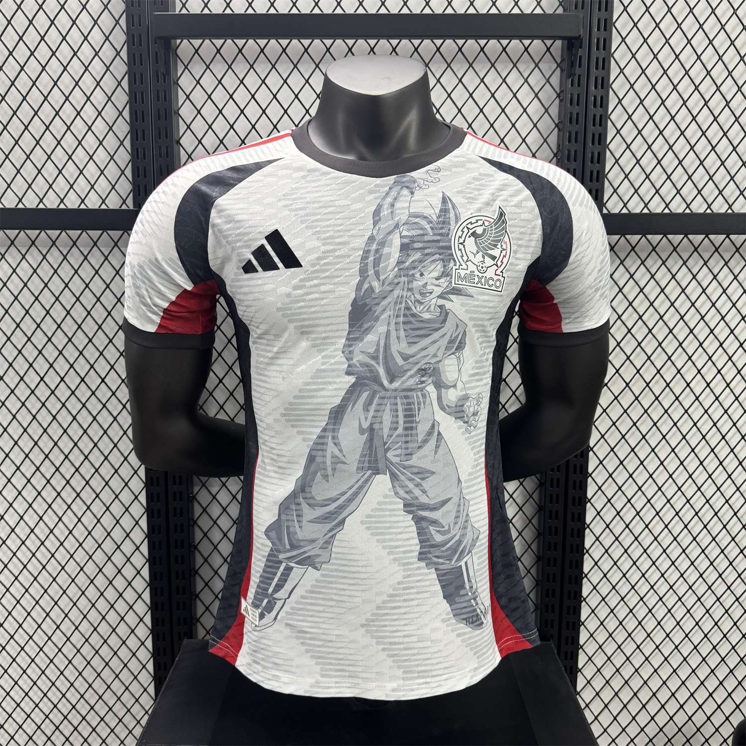 Mexico 25-26 Dragon Ball Goku Sketch White Special Jersey - Player Version - ManixJersey