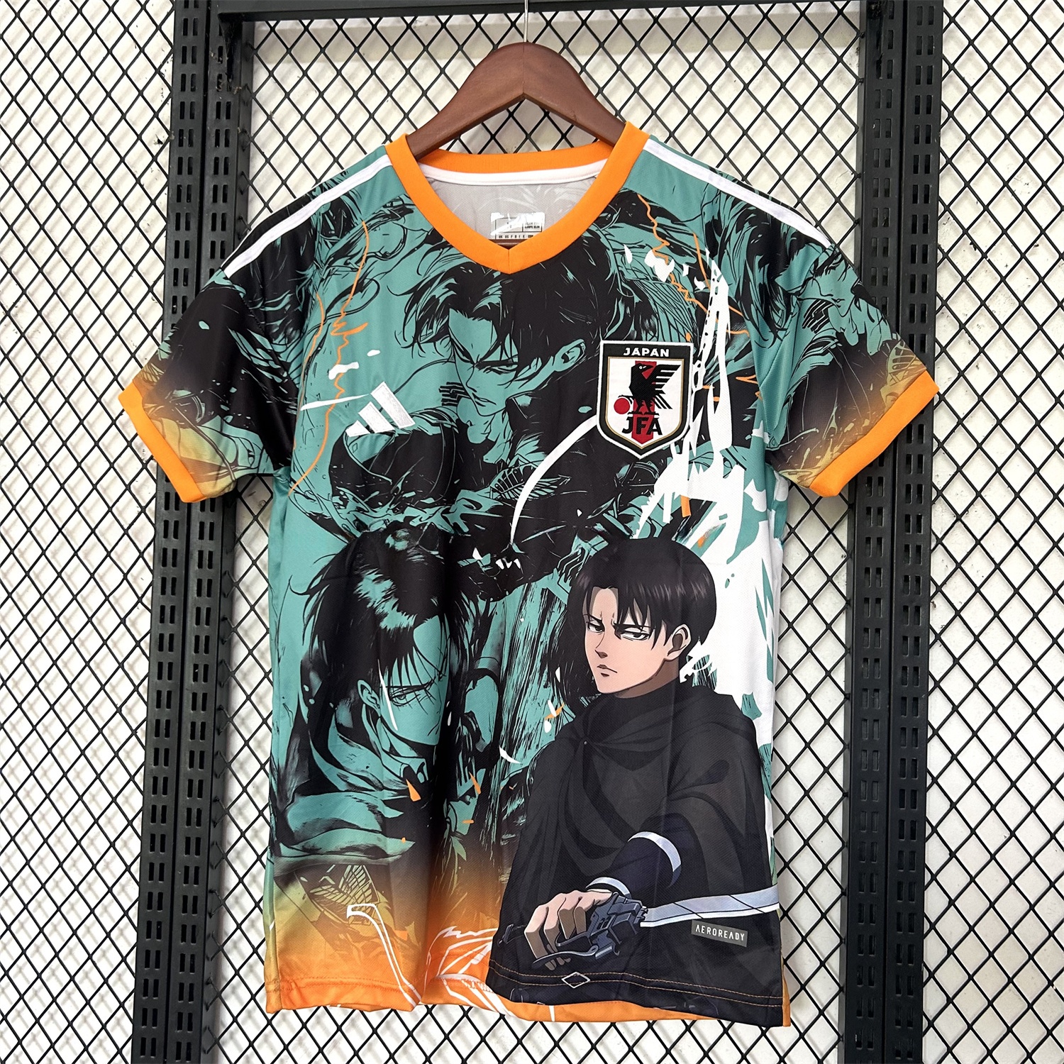 Japan 25-26 Levi Ackerman Green Special Jersey - Fans Version - ManixJersey