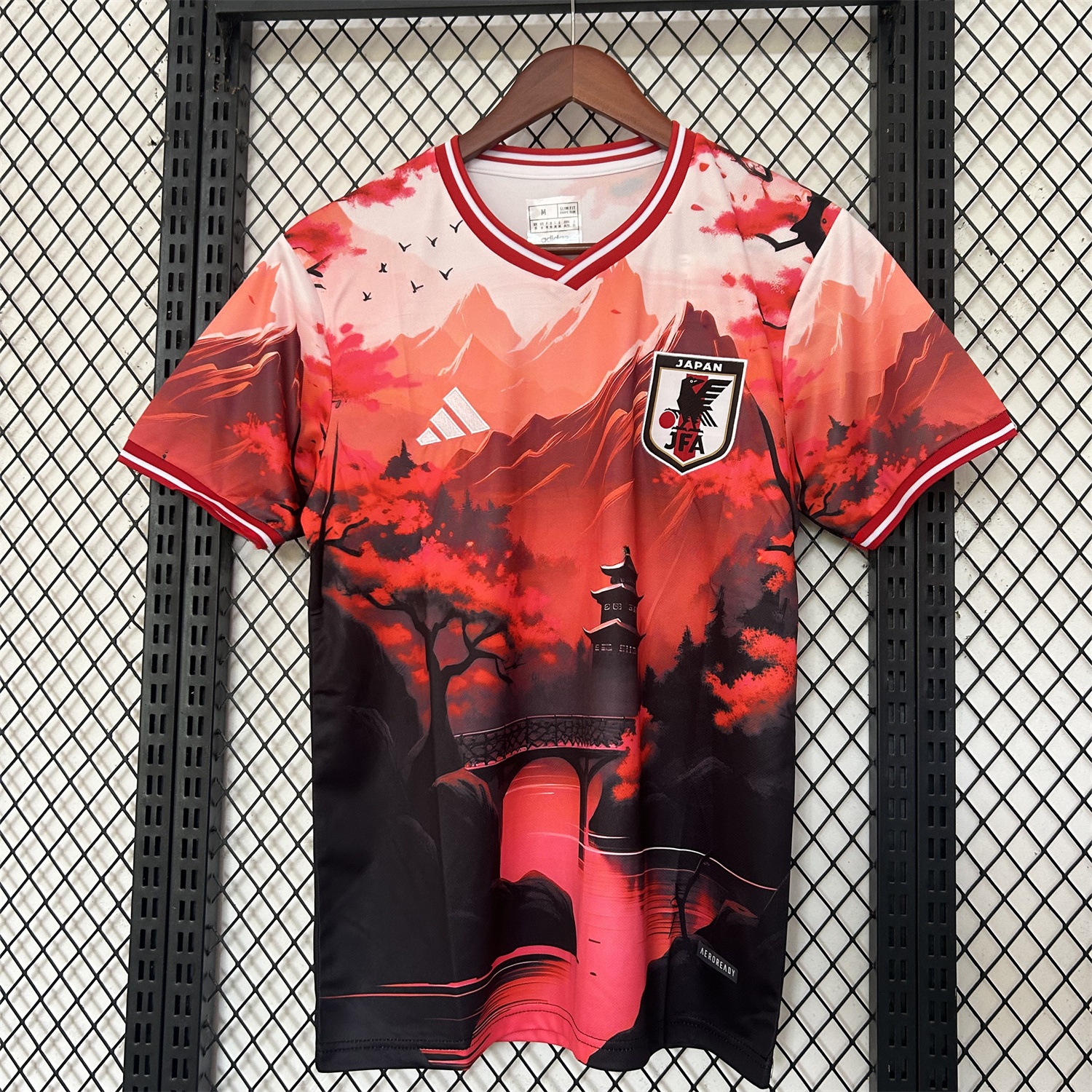 Japan 25-26 Red Mountains & River & Tower Special Jersey - Fans Version - ManixJersey