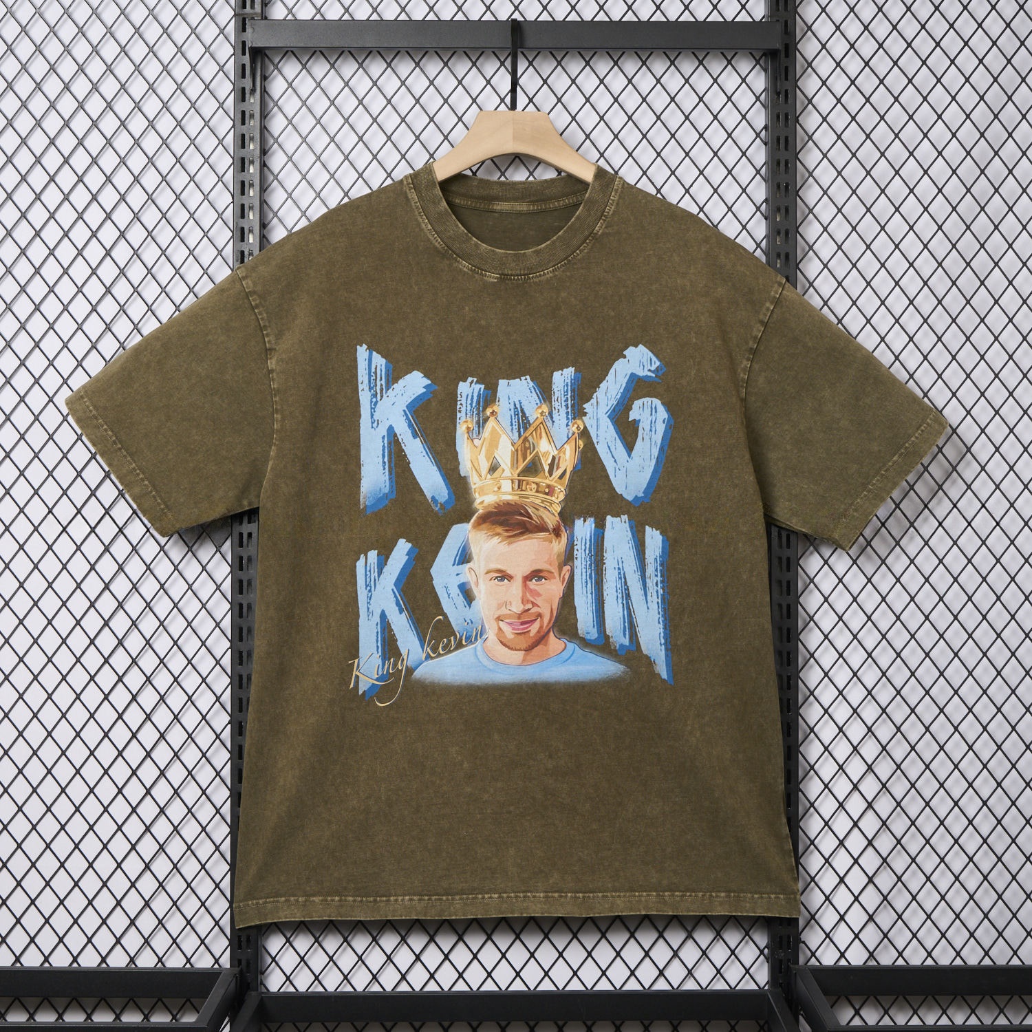 Manchester City Kevin De Bruyne King Oversized Washed T-Shirt - ManixJersey