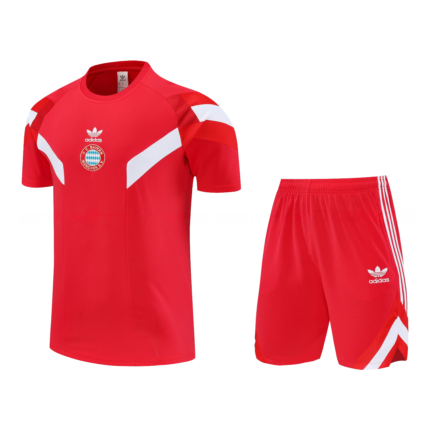 Bayern Munich 25-26 Short-Sleeve Training Set - Red Top & Red Shorts - ManixJersey