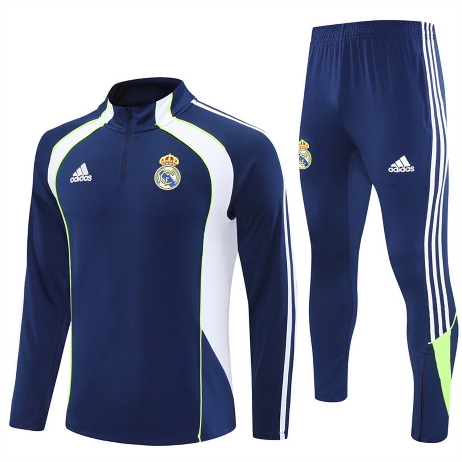 Real Madrid 25-26 Long Sleeve Training Set - Throwback Royal Blue Top and Pants - ManixJersey