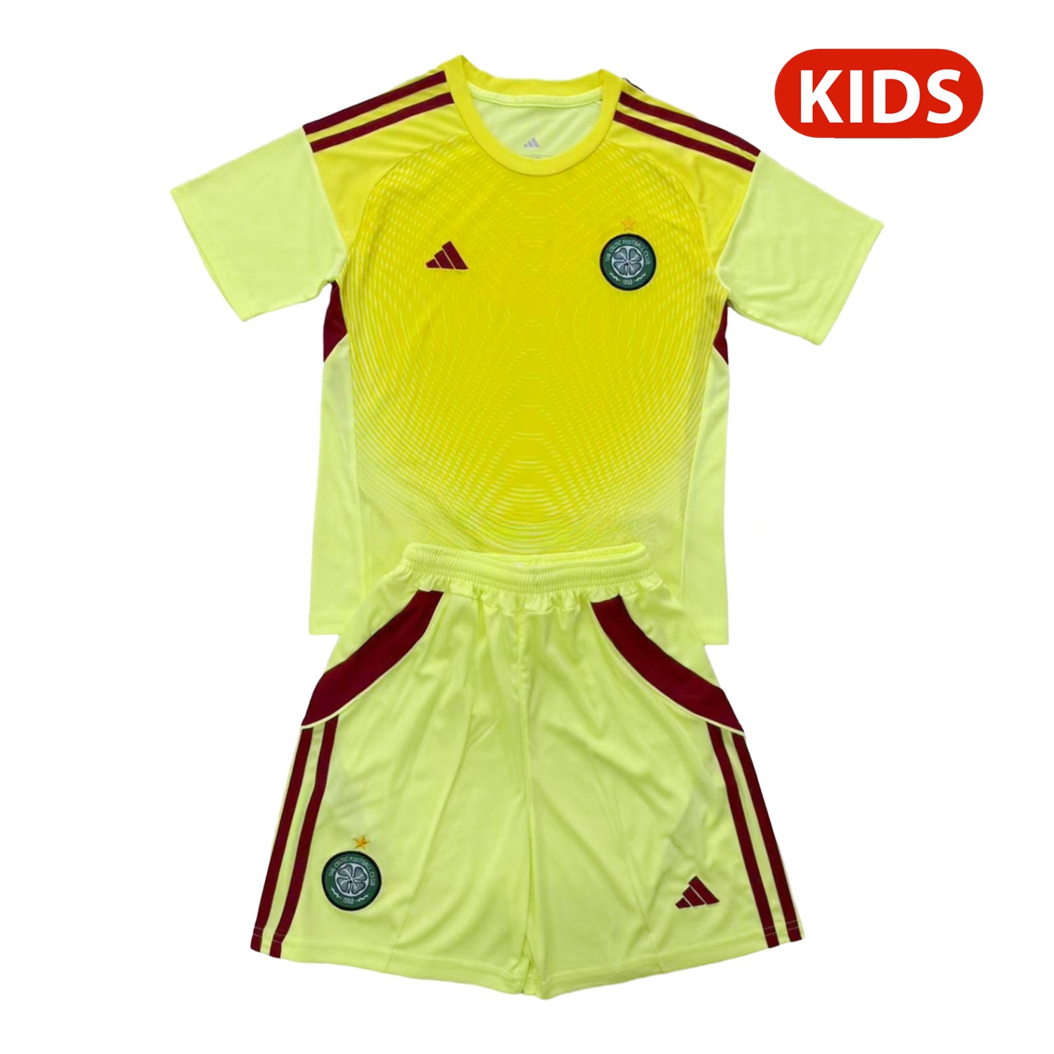 Celtic 25-26 Light Yellow Goalkeeper Kids Kit - ManixJersey