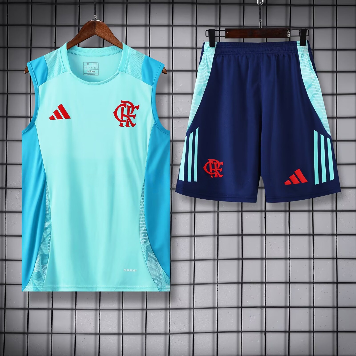 Flamengo 25-26 Vest Training Set - Light Blue With Royal Blue - ManixJersey
