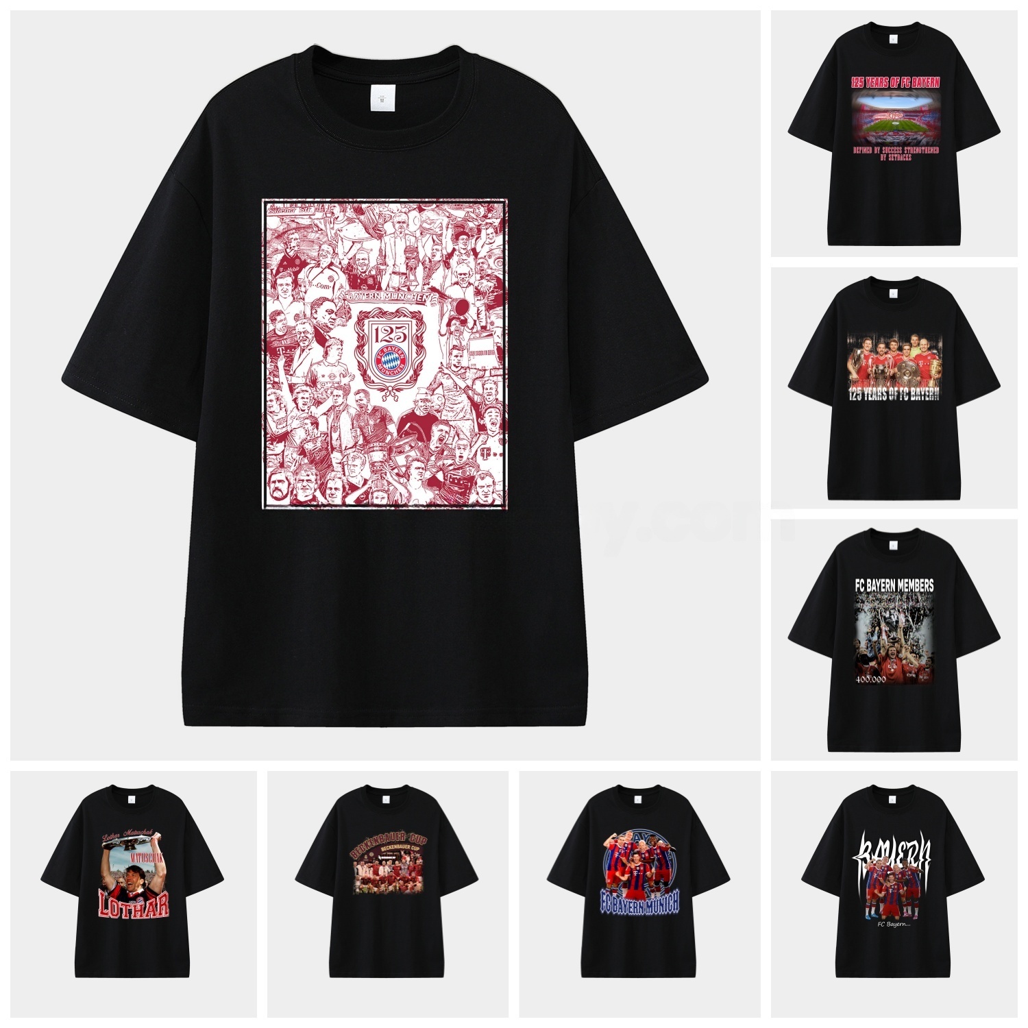 Bayern Munich 2025 125th Anniversary Memory Fragments Unisex Pure Cotton T-shirt - ManixJersey