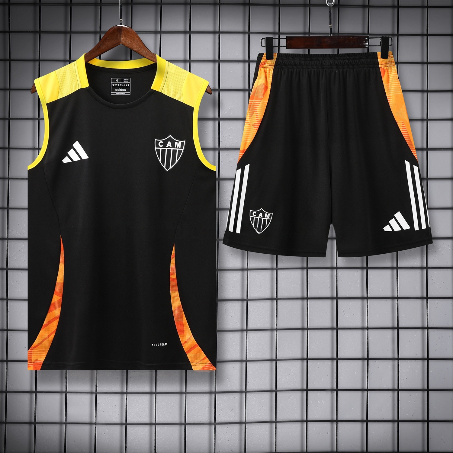 Atletico Mineiro 25-26 Vest Training Set - Black Vest With Black Shorts - ManixJersey