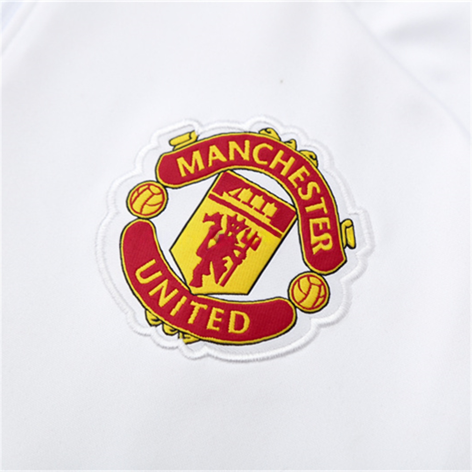 Manchester United 25-26 Long Sleeves Training Set - White Top & Black Pants - ManixJersey