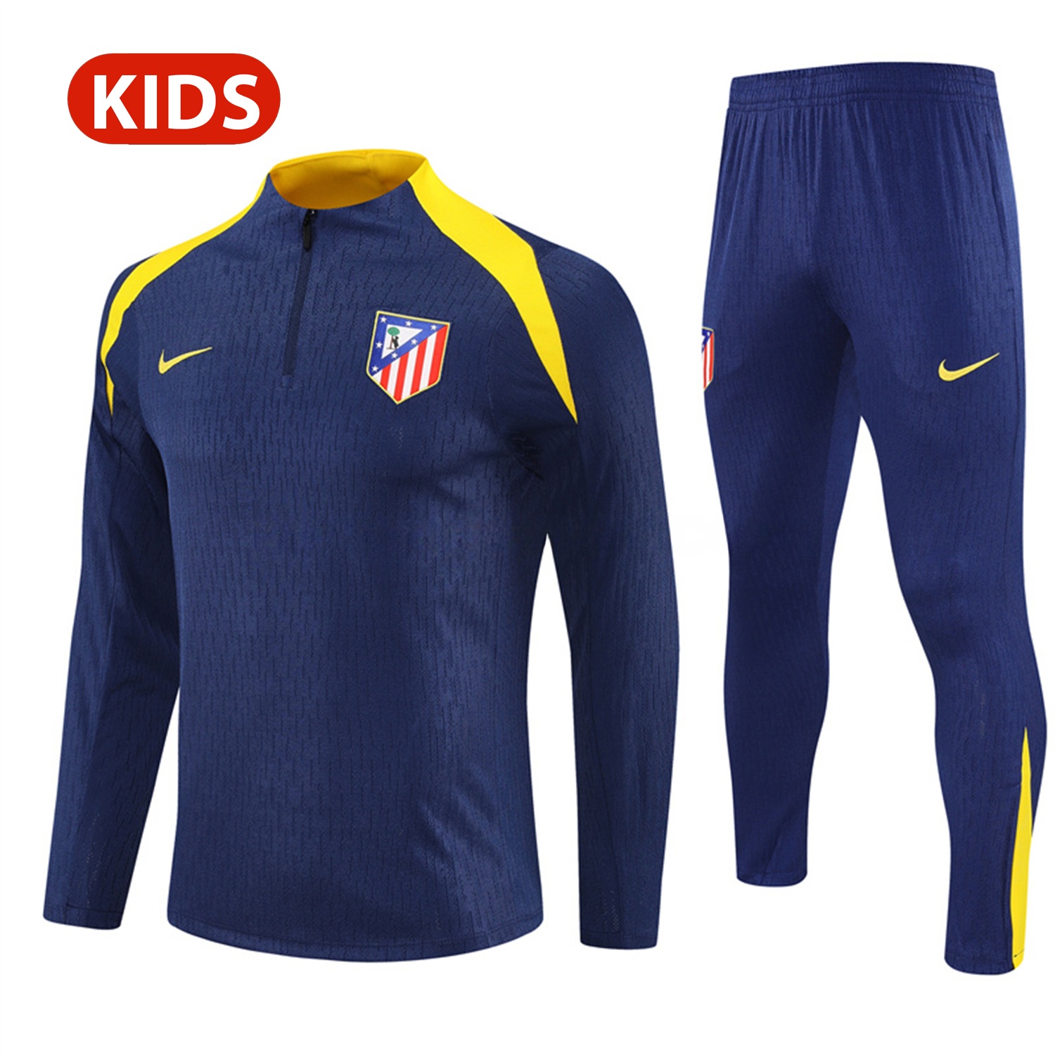 Atletico Madrid 25-26 Kid Long Sleeves Training Set - Royal Blue Top & Royal Blue Pants - ManixJersey