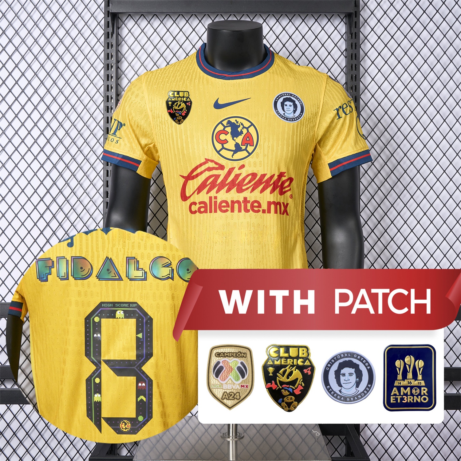 【Pac-Man Version】Club América 24-25 Home Jersey - Player Version - ManixJersey