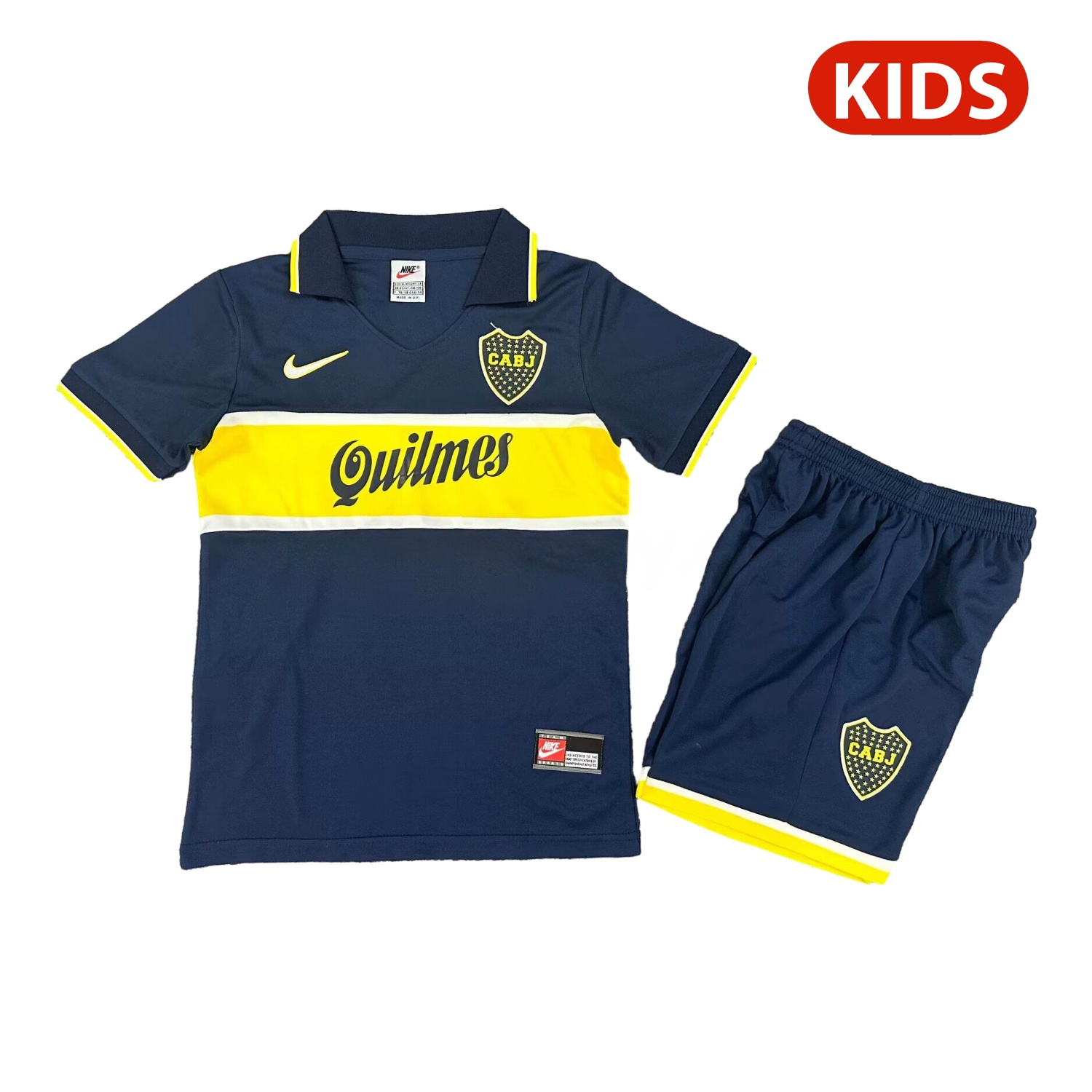 Retro Boca Juniors 1996-97 Home Kids Kit - ManixJersey