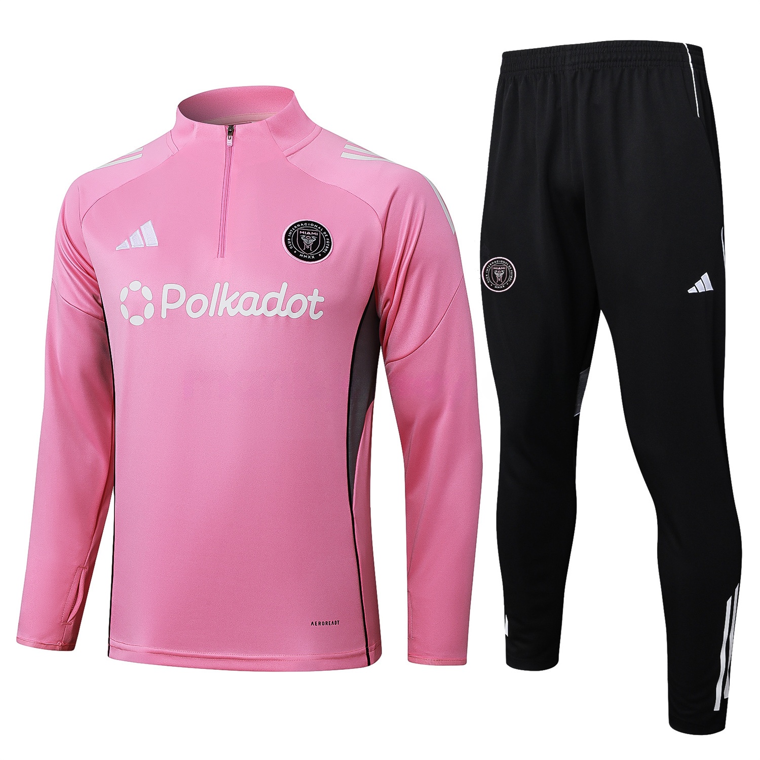 INT M.A.M 25-26 Long Sleeves Training Set - Pink Top & Black Pants - ManixJersey