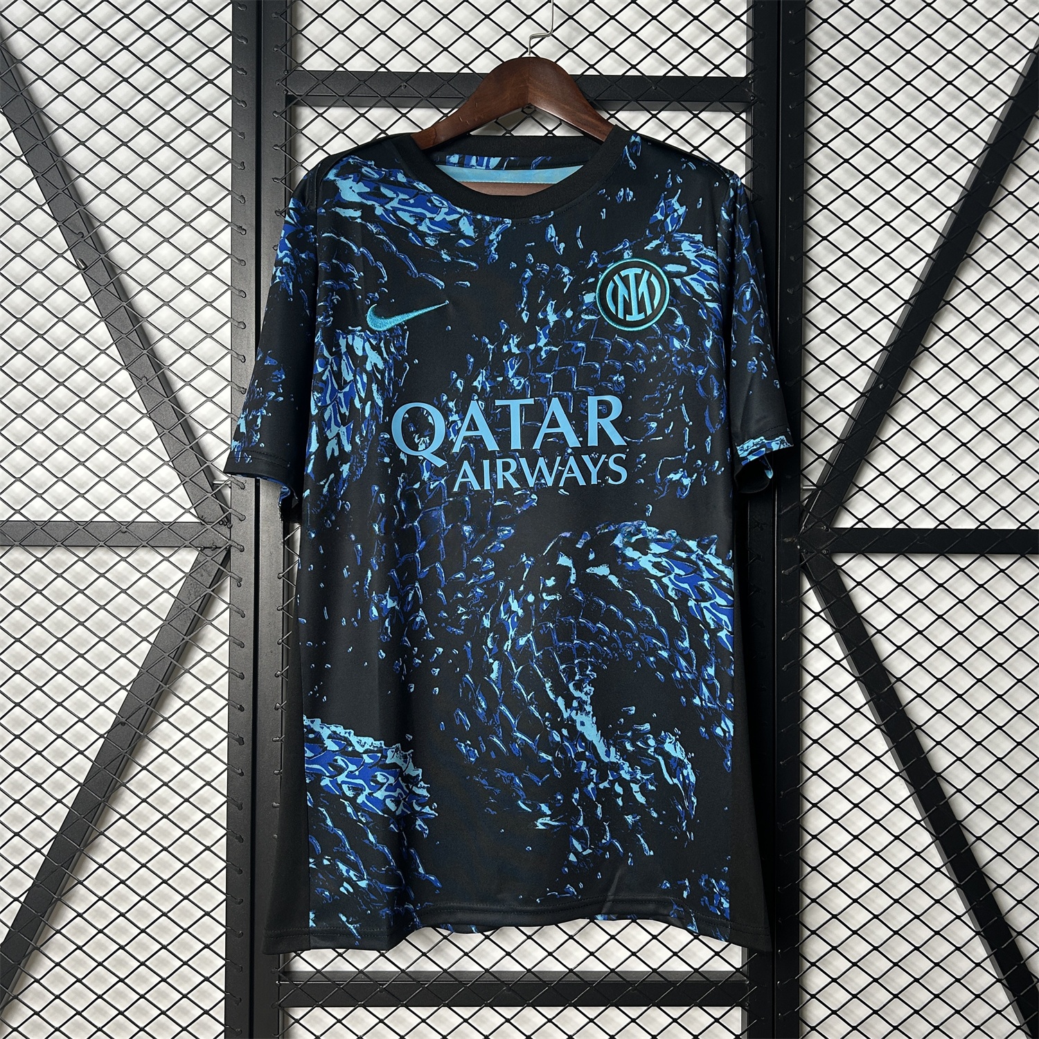 Inter Milan 25-26 Blue Snake Pattern Pre-Match Training Jersey - Fans Version - ManixJersey