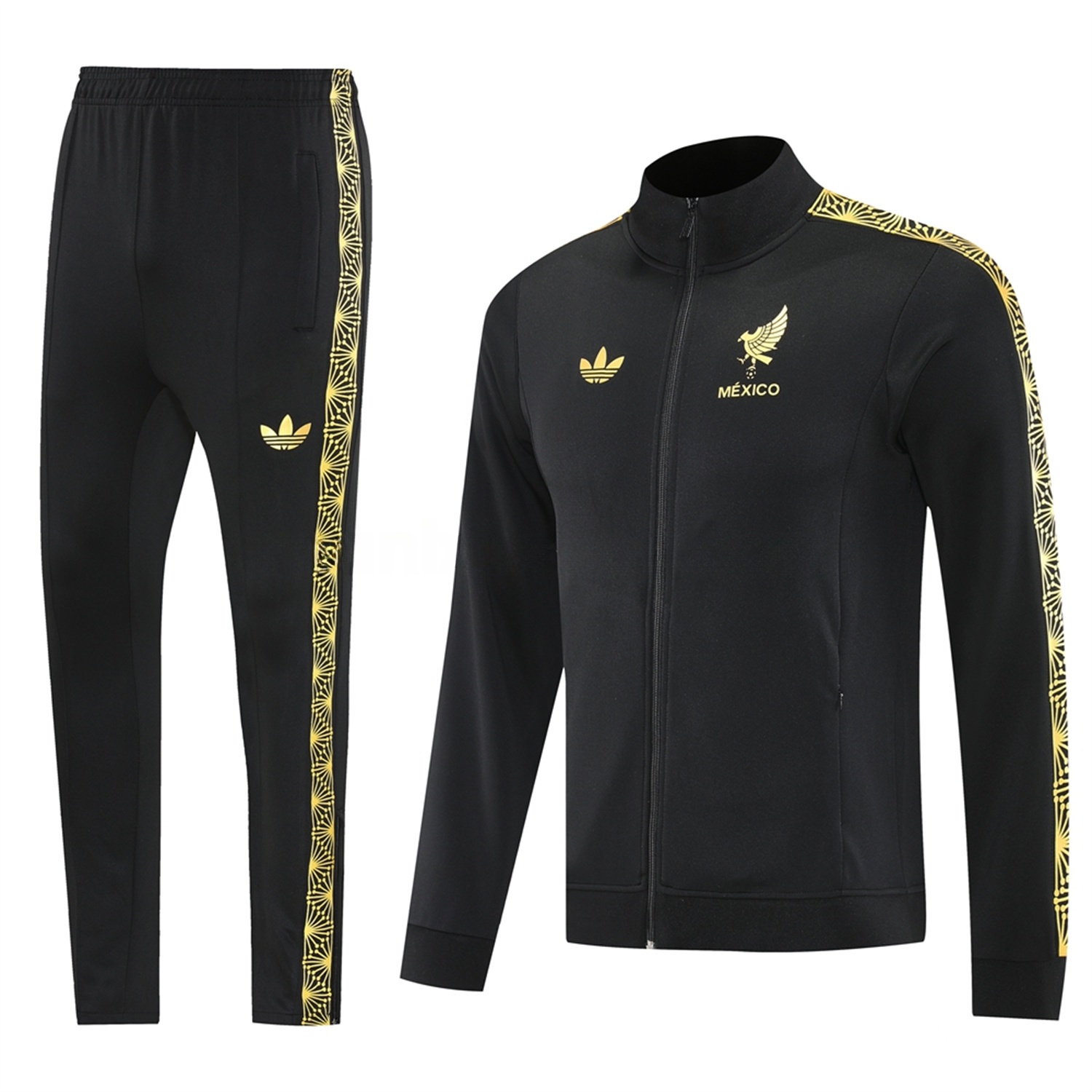 Mexico 2025 Gold Cup Jacket Training Tracksuit - Black Top & Pants - ManixJersey