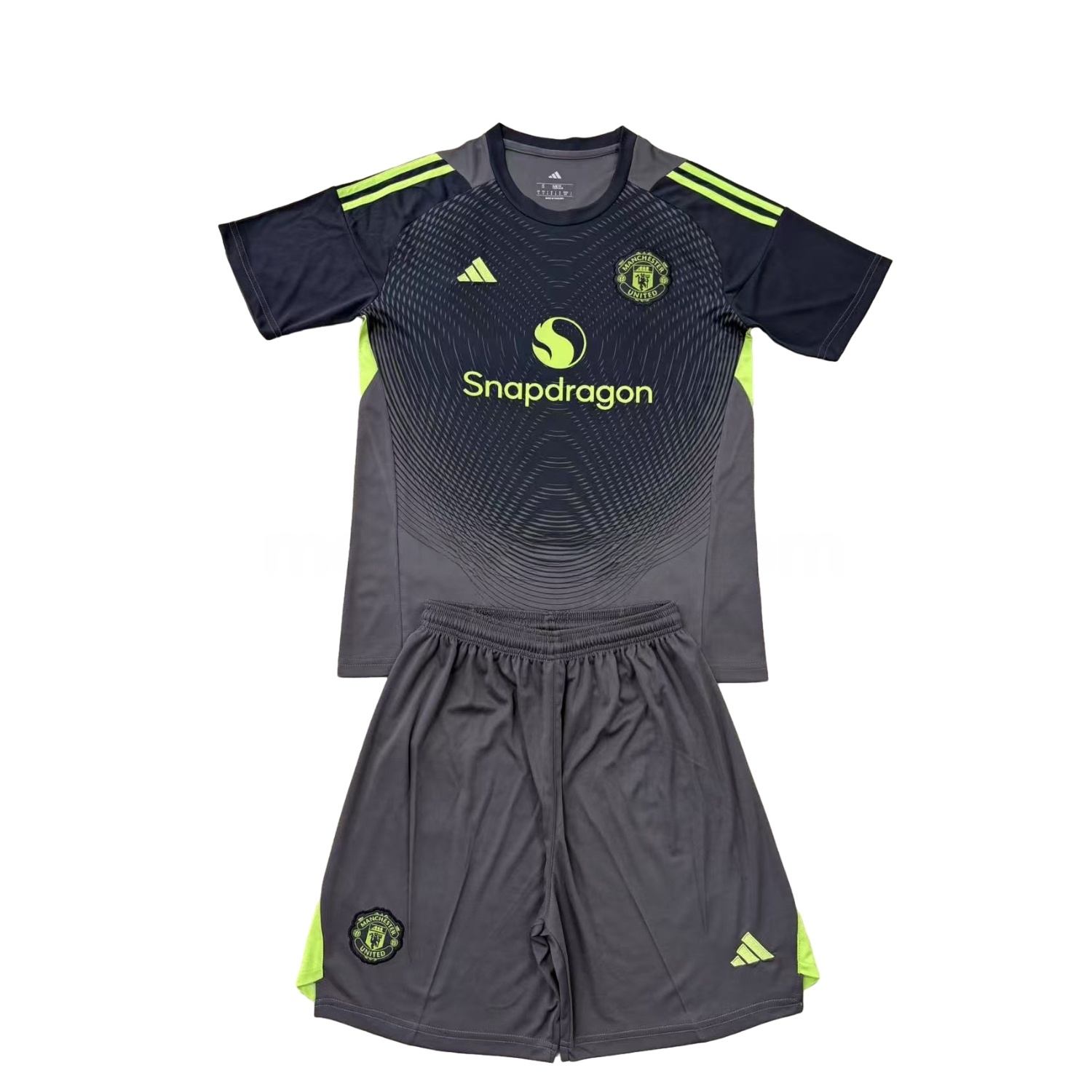 Manchester United 25-26 Grey Black Goalkeeper Men's Adult Jersey Set - Fans Version - ManixJersey